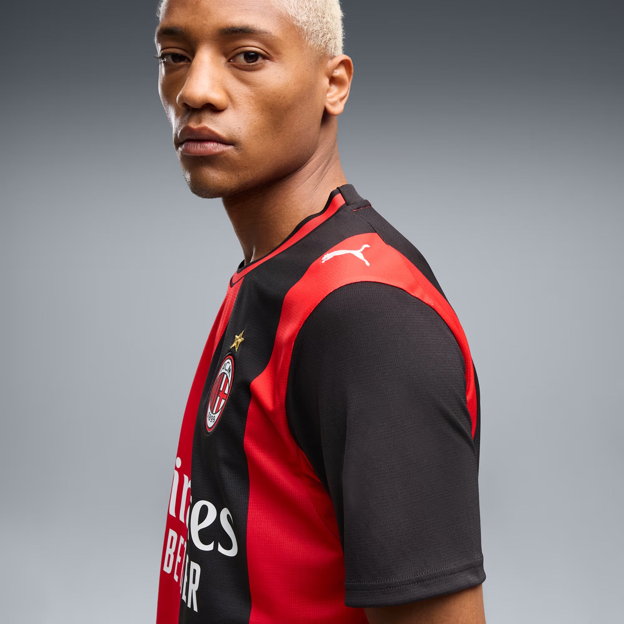 PUMA AC Milan 2026/27 Stadium Home Men's Soccer Jersey - PUMA Black-For All Time Red