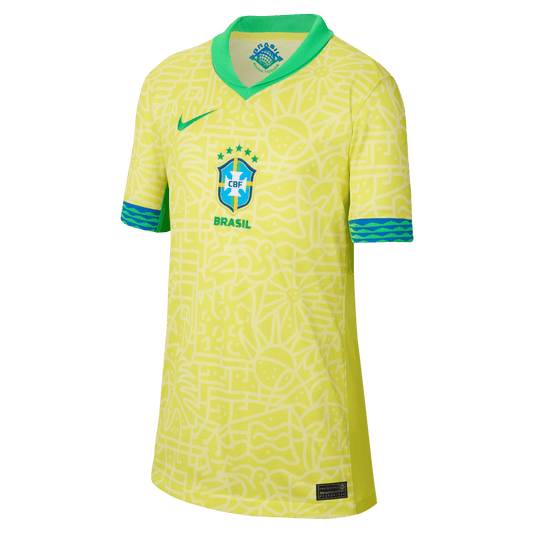 Nike Brazil Youth 2024 Stadium Home Jersey