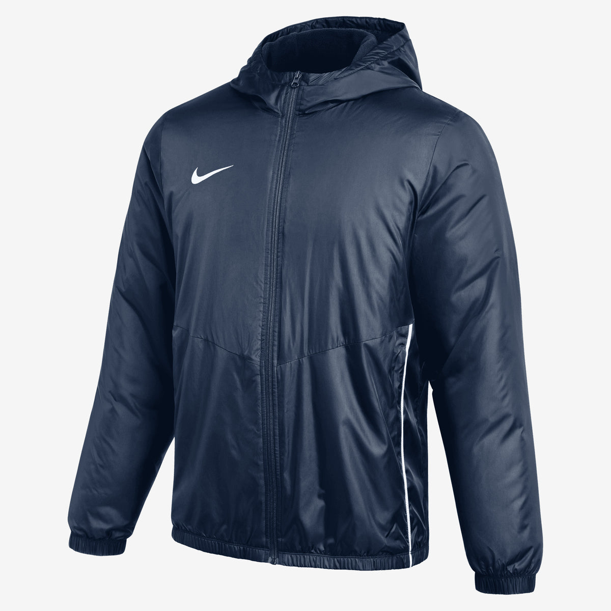 Nike Therma-FIT Park Men's Full-zip Hooded Soccer Jacket - Midnight Navy/White/White
