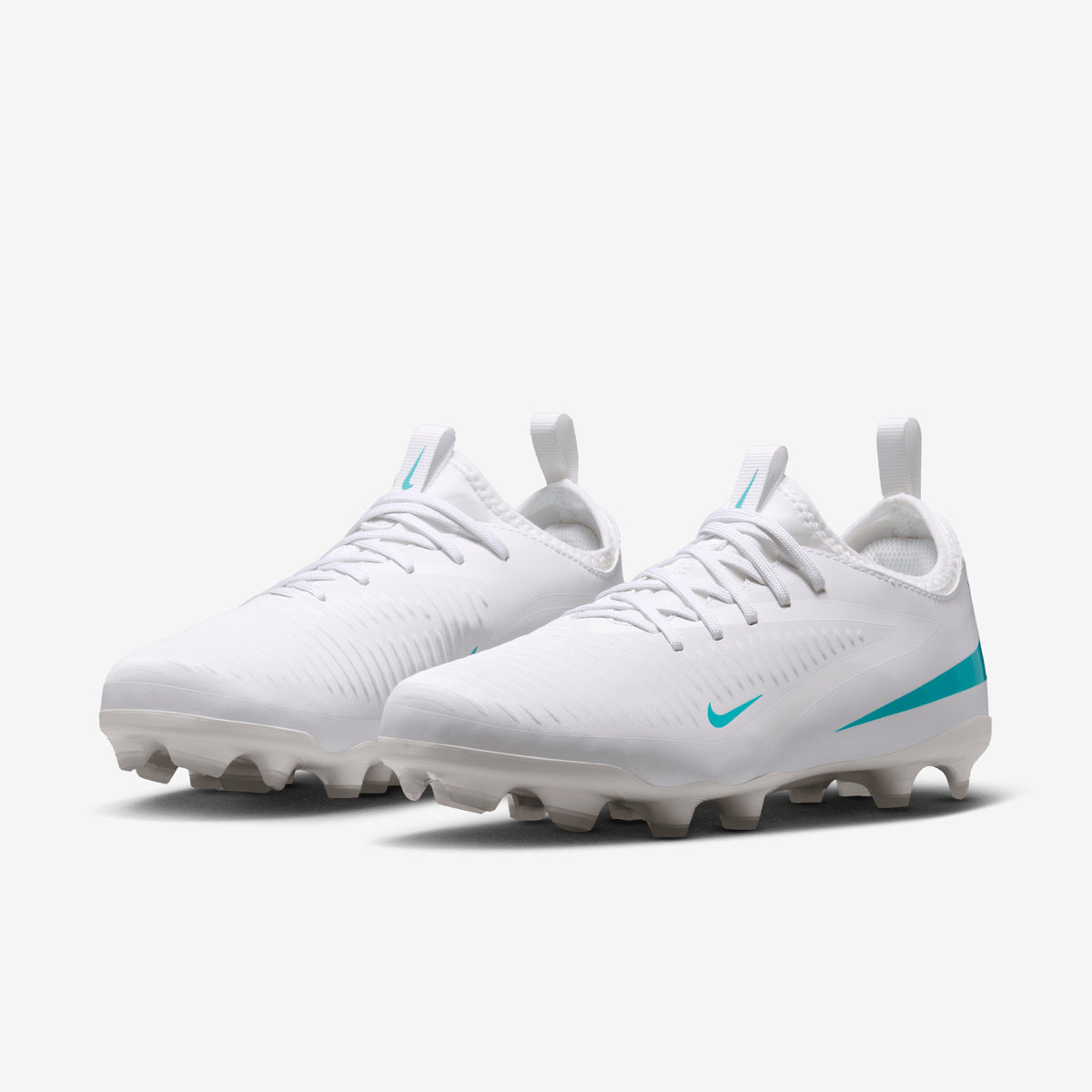 Nike Jr. Phantom 6 Low Academy Big Kids' Multi-Ground Soccer Cleats - White/Dusty Cactus-White