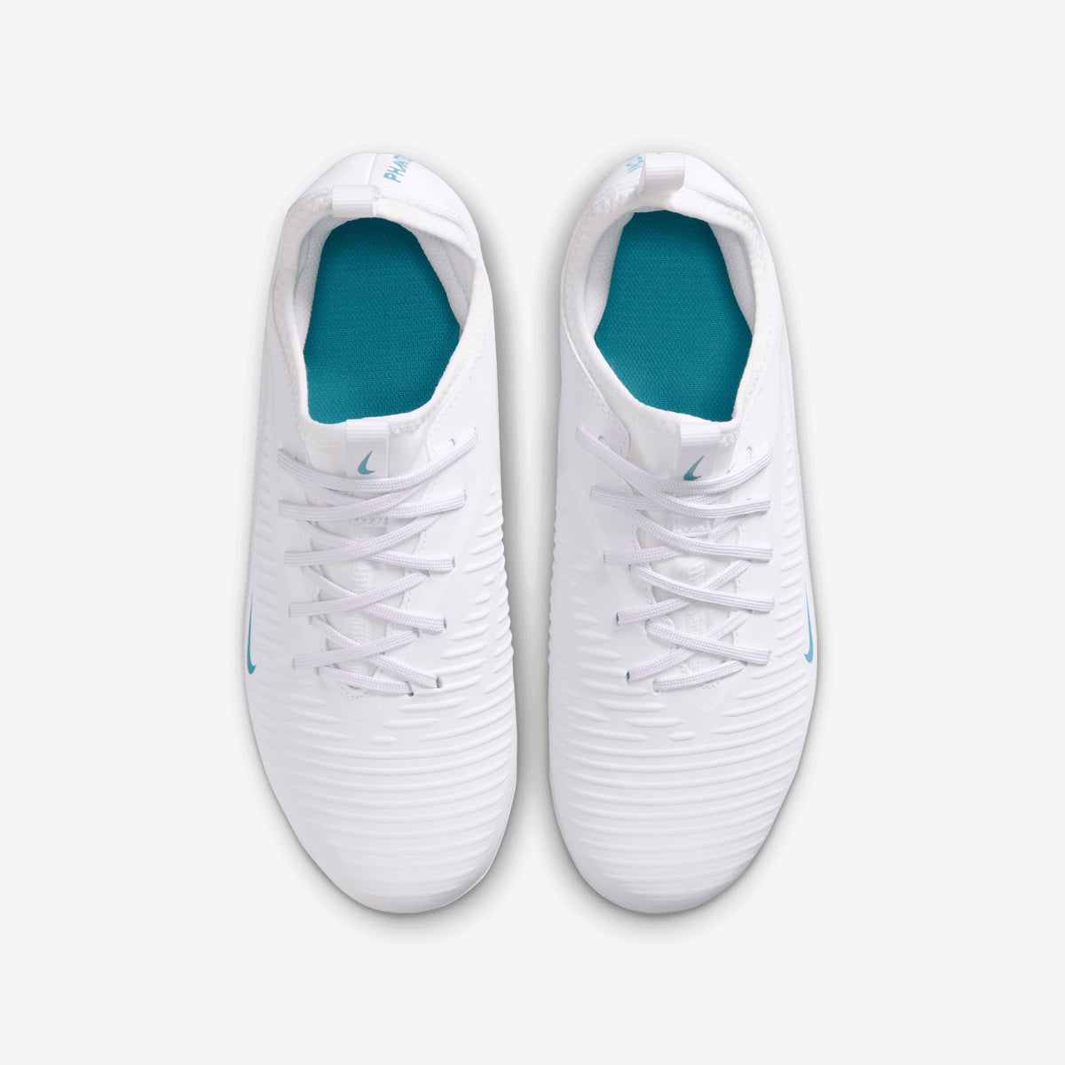 Nike Jr. Phantom 6 Low Academy Big Kids' Multi-Ground Soccer Cleats - White/Dusty Cactus-White