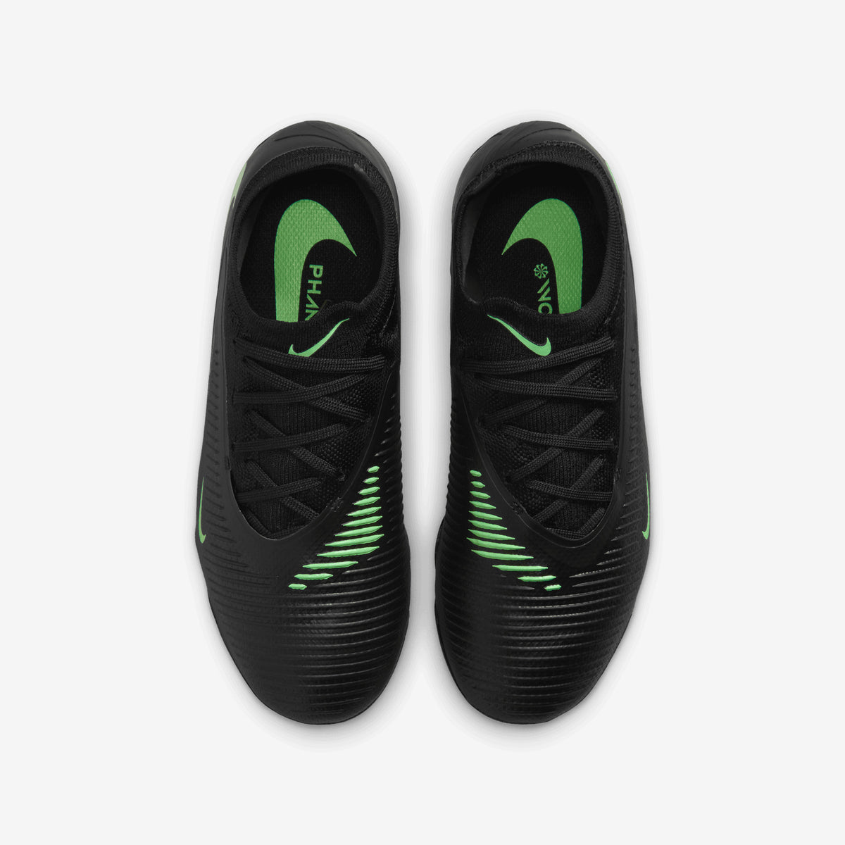 Nike Jr. Phantom 6 Low Pro Big Kids' Multi-Ground Soccer Cleats - Black/Illusion Green-Black