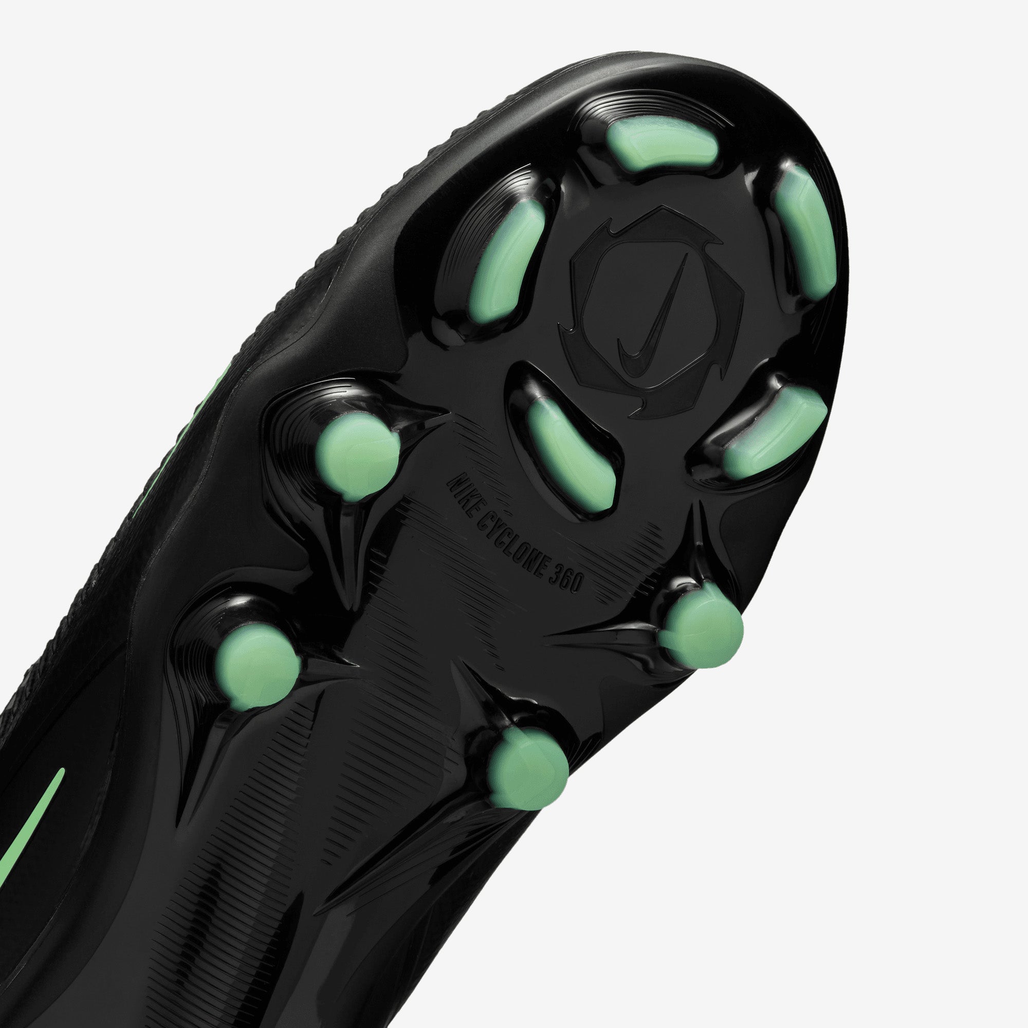 Nike Jr. Phantom 6 Low Pro Big Kids' Multi-Ground Soccer Cleats - Black/Illusion Green-Black