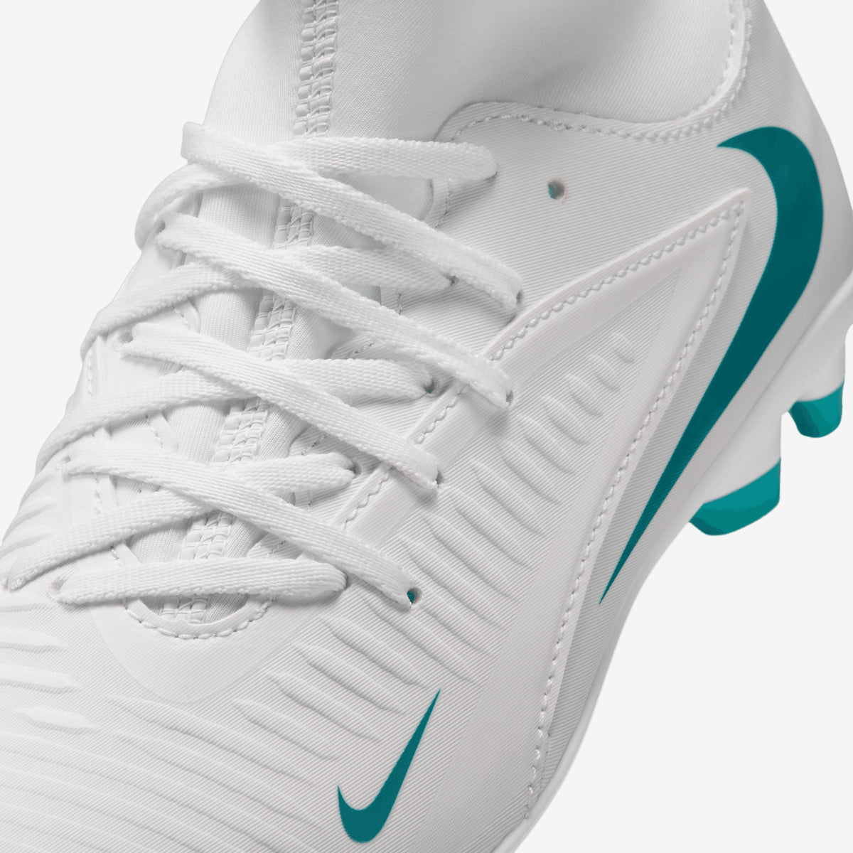 Nike Jr. Phantom 6 High Club Big Kids' Multi-Ground Soccer Cleats - White/Dusty Cactus-White