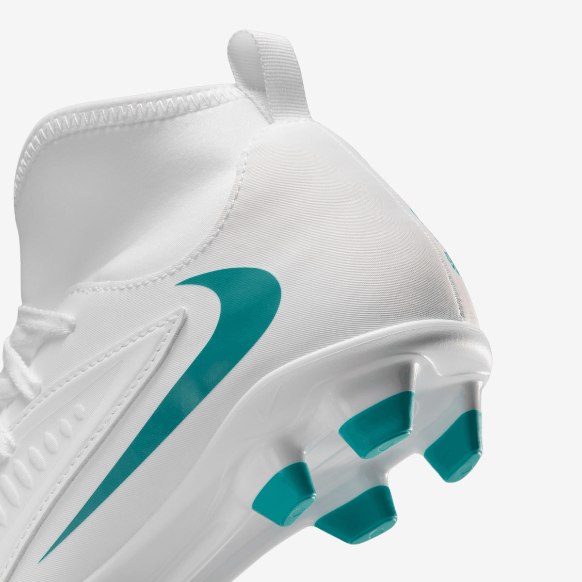 Nike Jr. Phantom 6 High Club Big Kids' Multi-Ground Soccer Cleats - White/Dusty Cactus-White