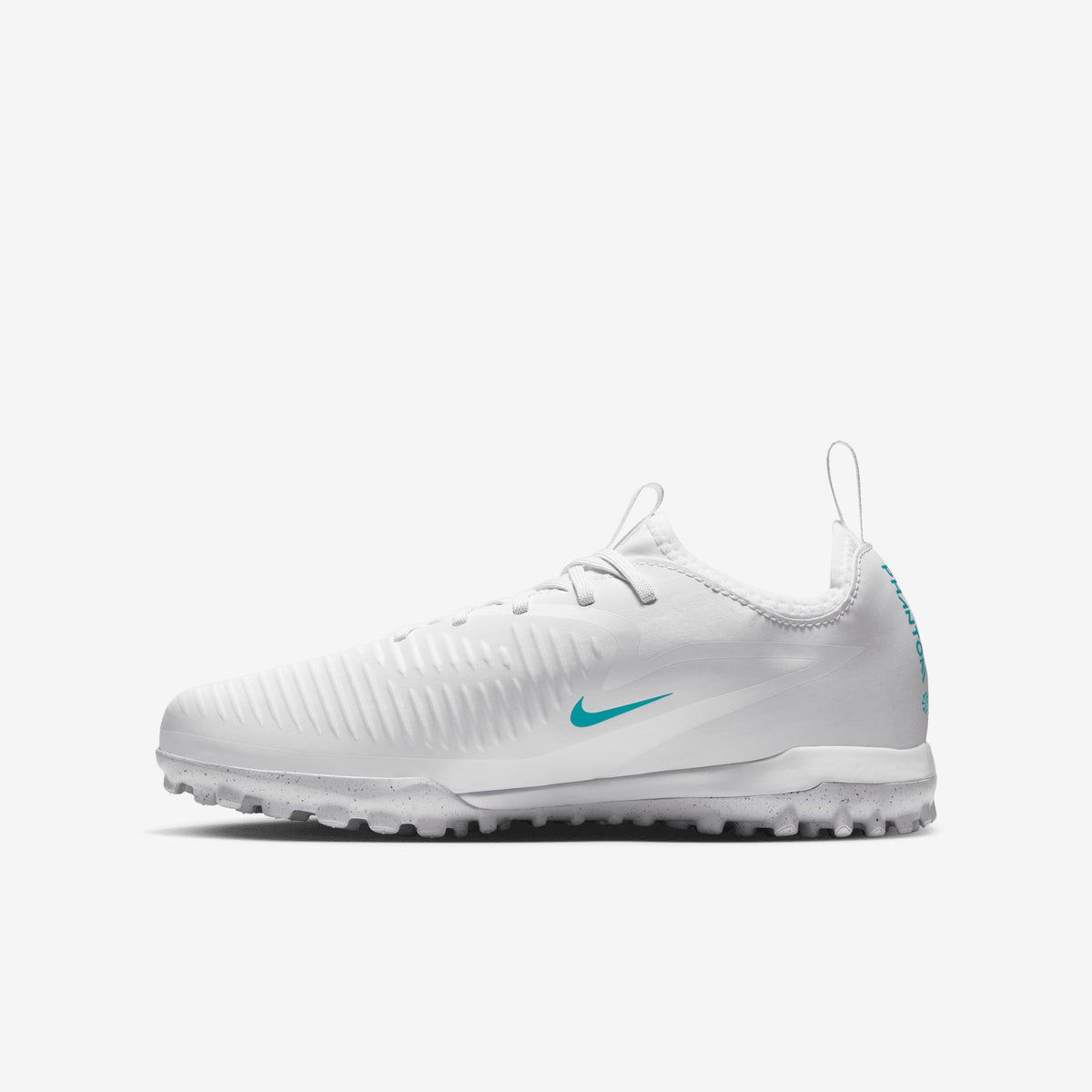 Nike Jr. Phantom 6 Low Academy Big Kids' Turf Soccer Shoes - White/Dusty Cactus-White