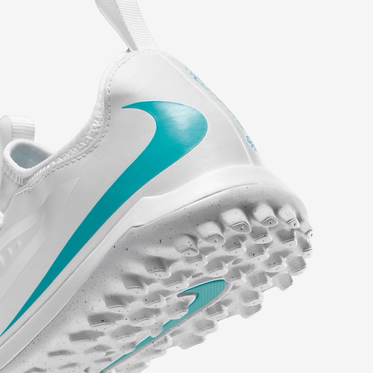Nike Jr. Phantom 6 Low Academy Big Kids' Turf Soccer Shoes - White/Dusty Cactus-White