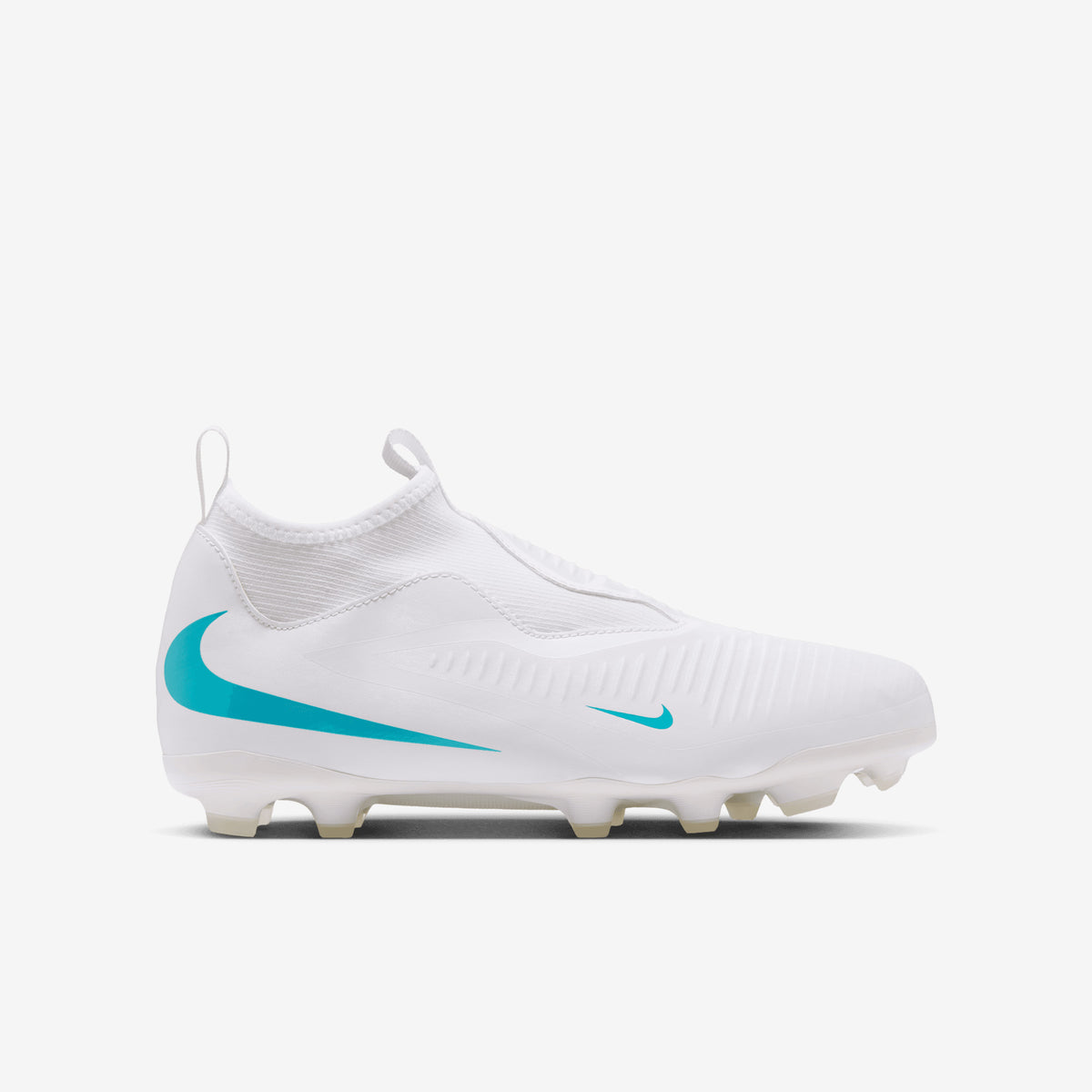 Nike Jr. Phantom 6 High Academy Big Kids' Multi-Ground Soccer Cleats - White/Dusty Cactus-White