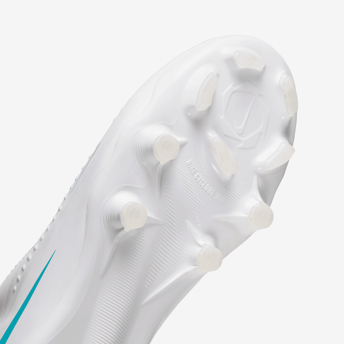 Nike Jr. Phantom 6 High Academy Big Kids' Multi-Ground Soccer Cleats - White/Dusty Cactus-White