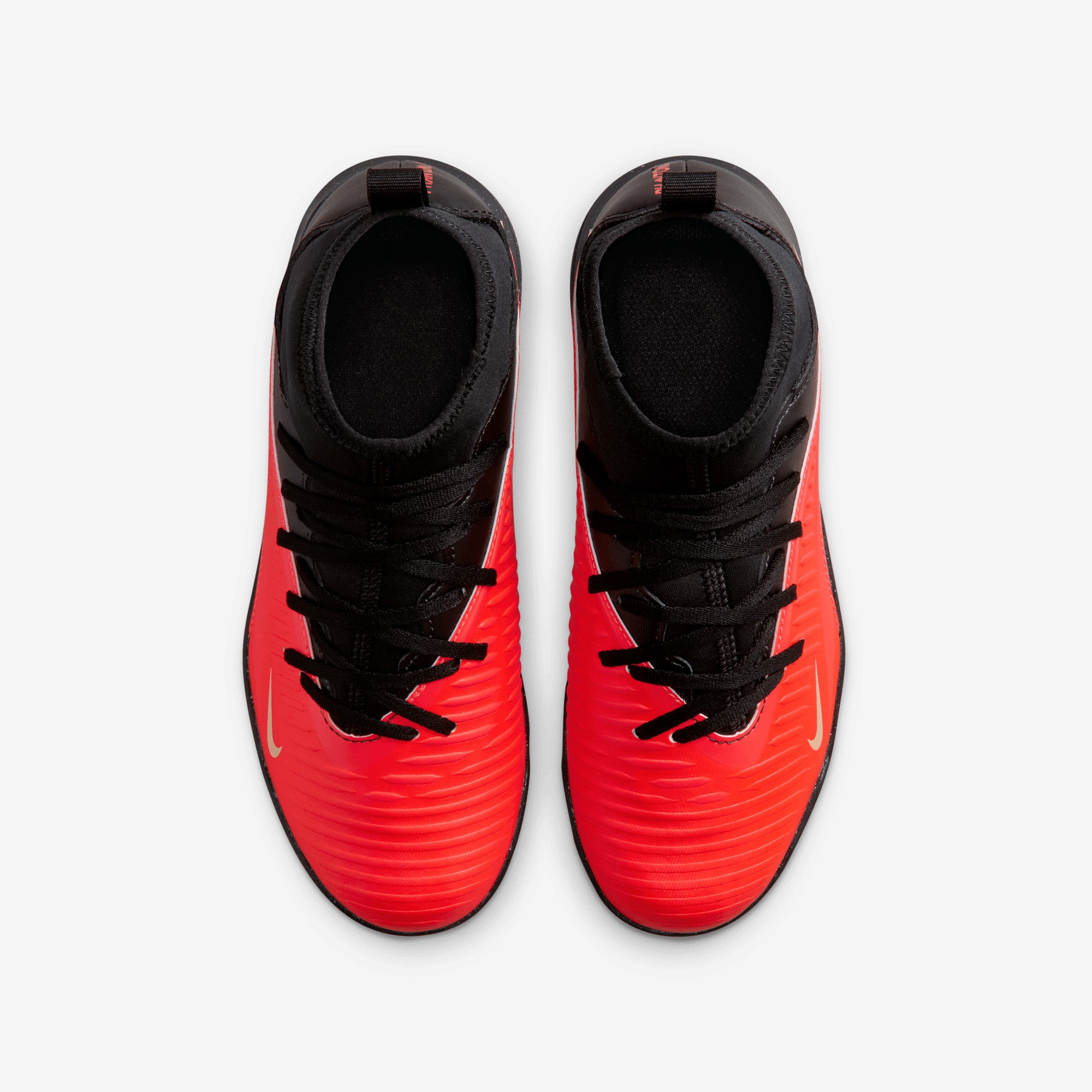Nike Jr. Phantom 6 High Club Big Kids' Turf Soccer Shoes - Bright Crimson/Black-Bright Crimson
