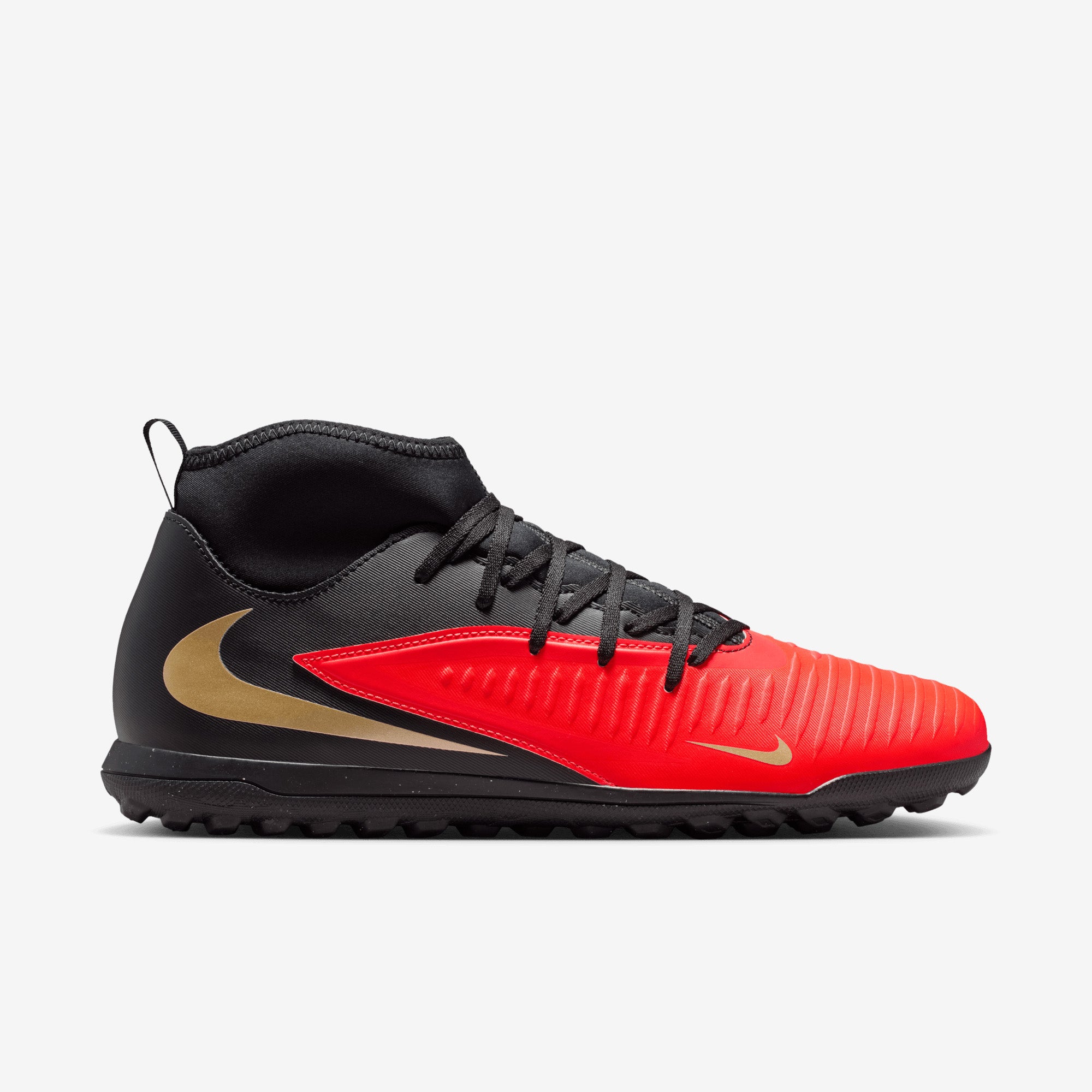 Nike Phantom 6 High Club Turf Soccer Shoes - Bright Crimson/Blur-Black