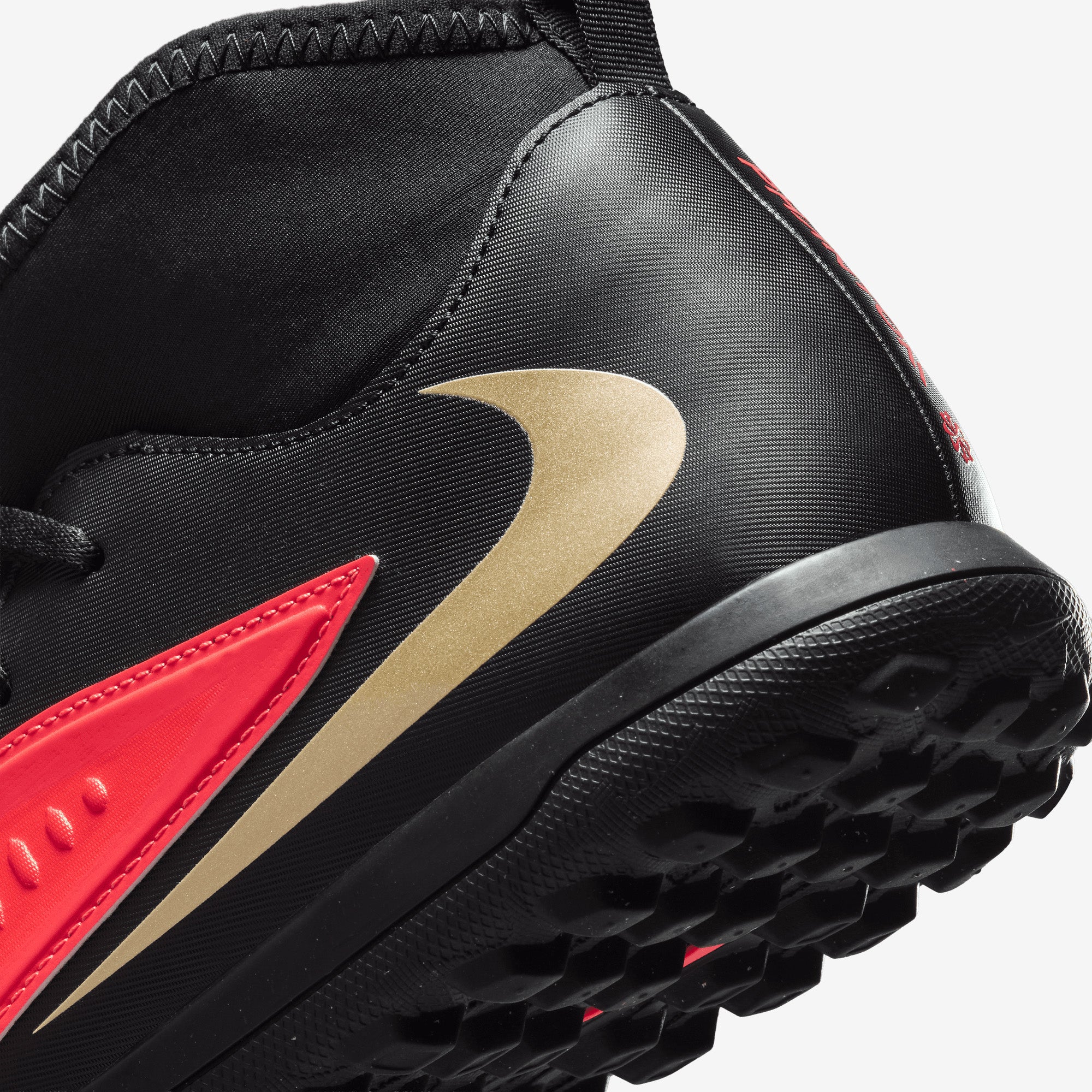 Nike Phantom 6 High Club Turf Soccer Shoes - Bright Crimson/Blur-Black
