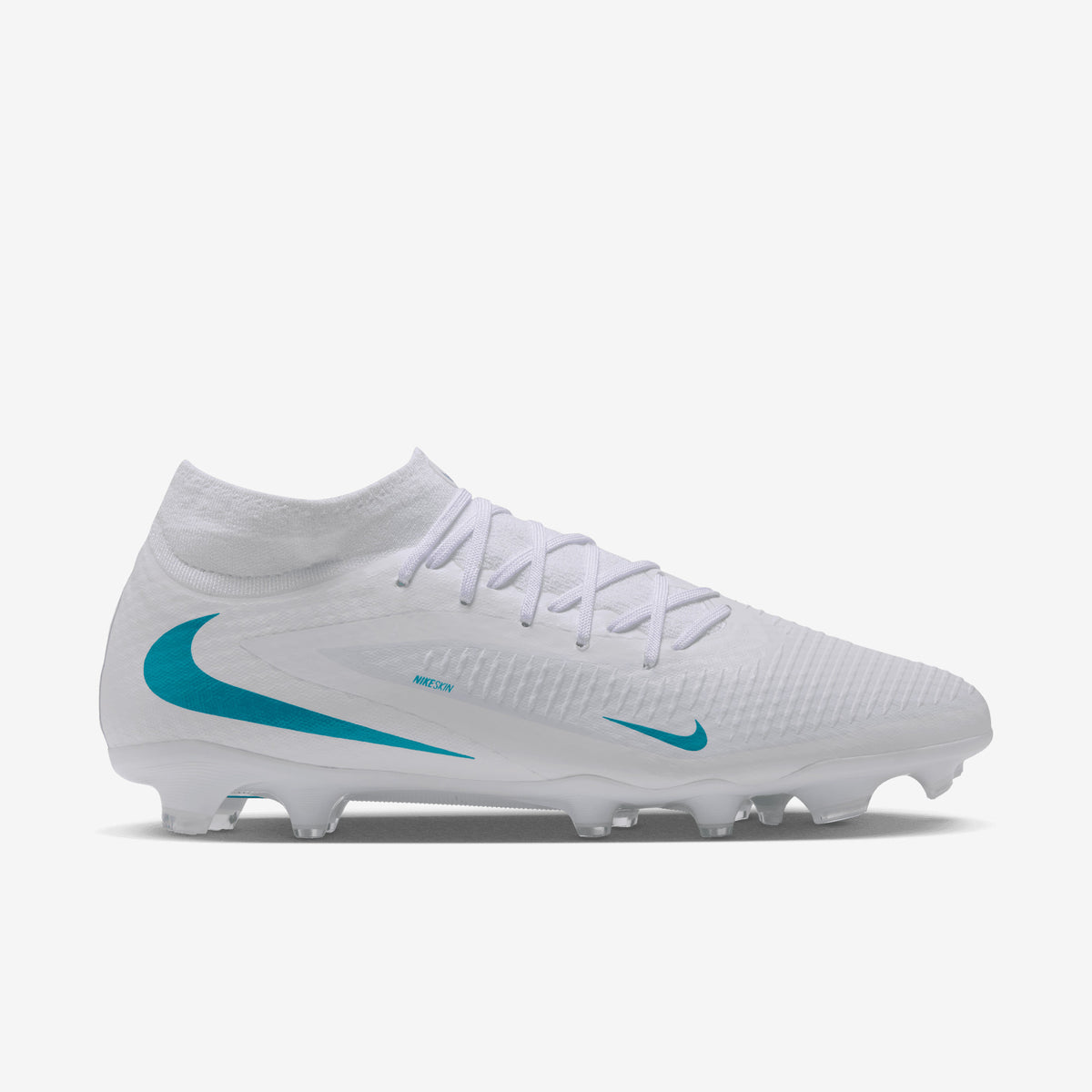 Nike Phantom 6 High Academy Multi-Ground Soccer Cleats - White/Dusty Cactus-White