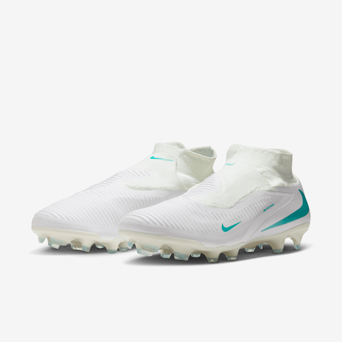 Nike Phantom 6 High Pro Firm-Ground Soccer Cleats - White/Dusty Cactus-White