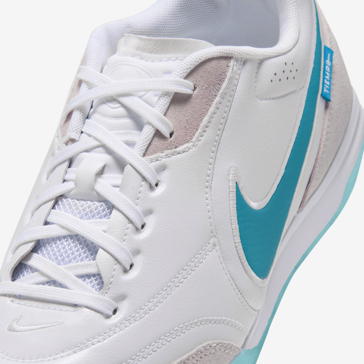 Nike Tiempo Streetgato Indoor/Court Low-Top Soccer Shoes - White/Dusty Cactus-White