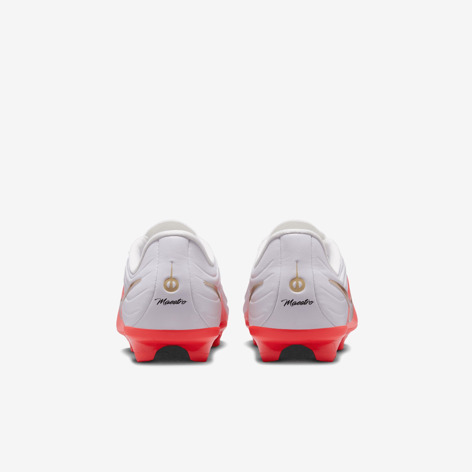Nike Jr. Tiempo Maestro Academy Big Kids' Multi-Ground Low-Top Soccer Cleats - White/Blur-Bright Crimson