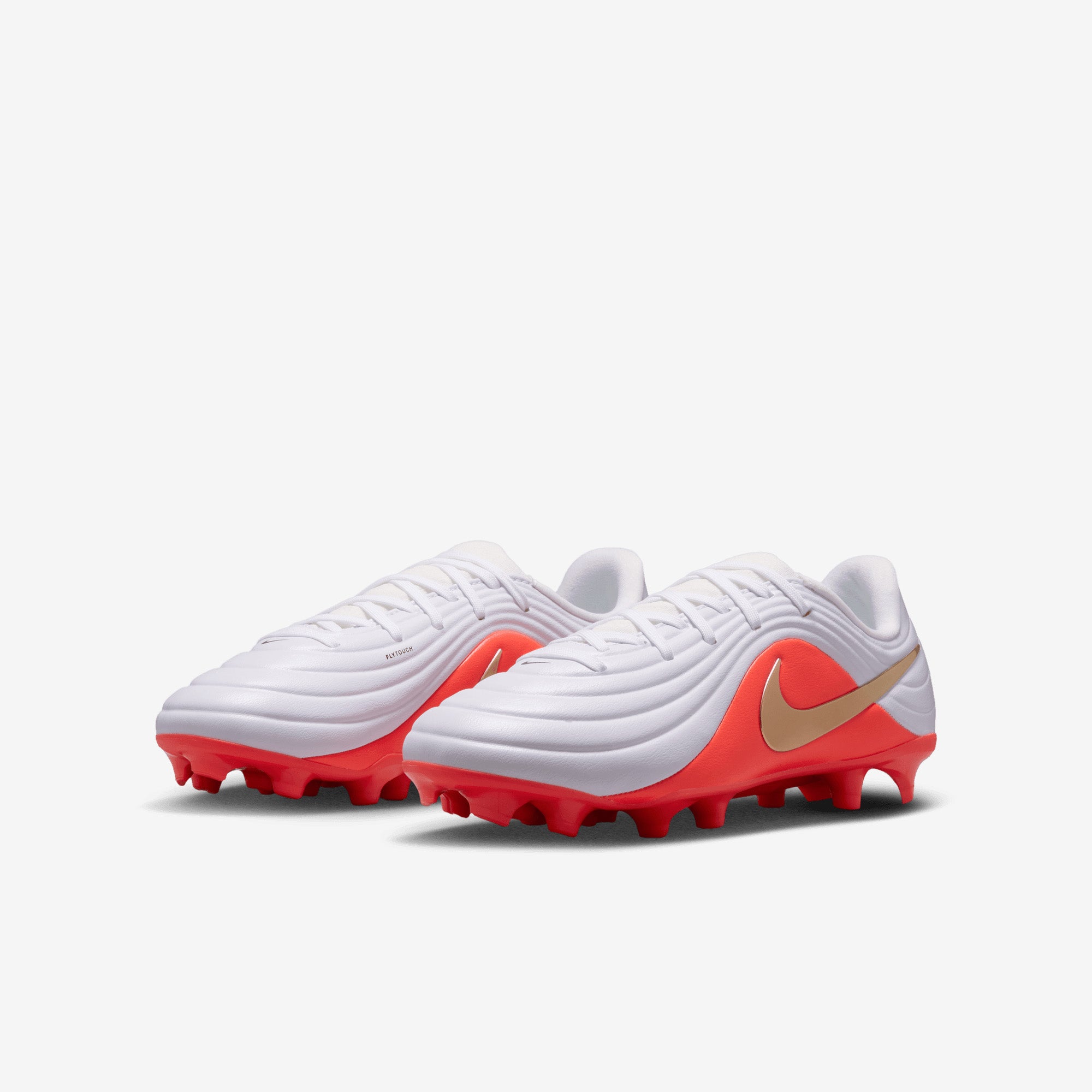 Nike Jr. Tiempo Maestro Academy Big Kids' Multi-Ground Low-Top Soccer Cleats - White/Blur-Bright Crimson