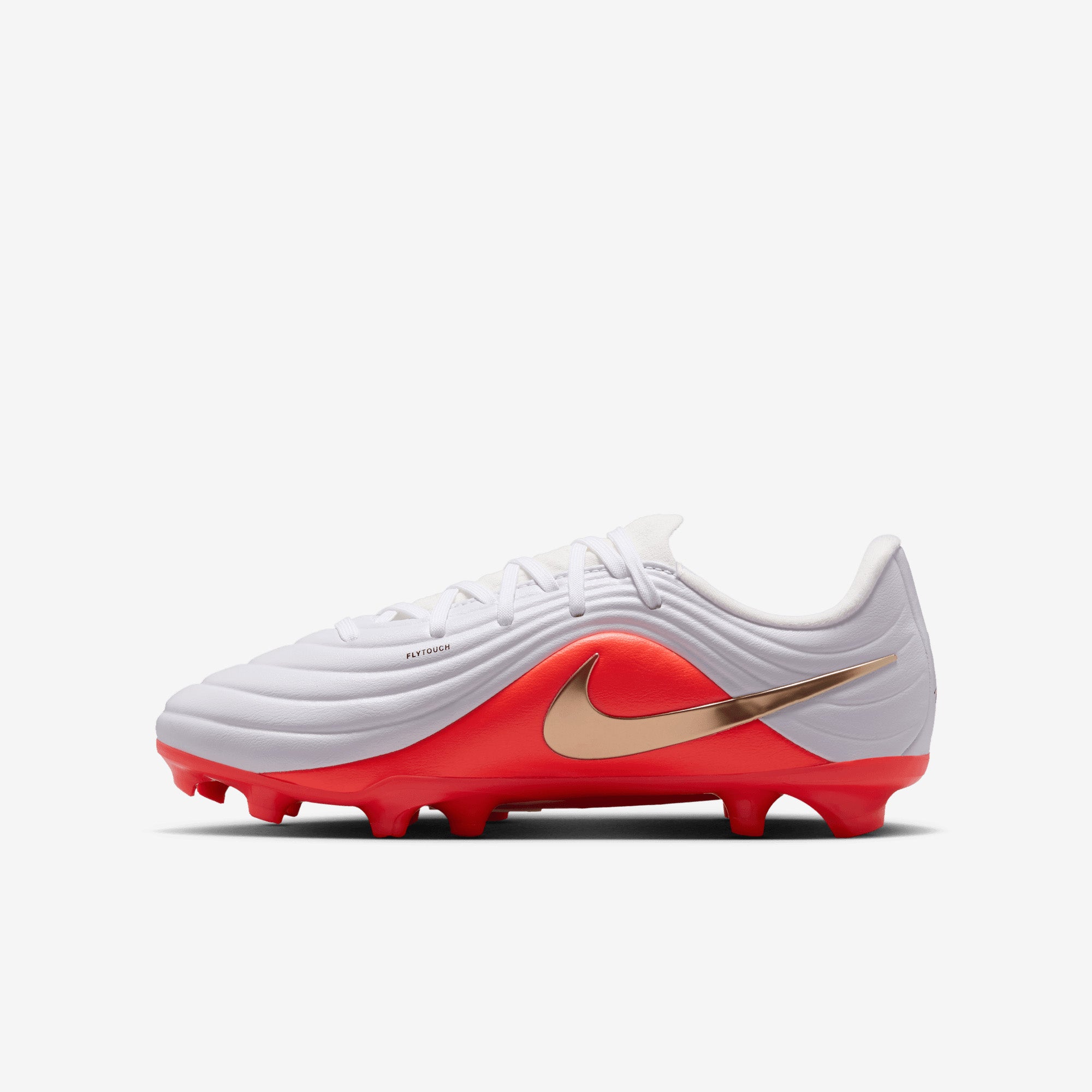 Nike Jr. Tiempo Maestro Academy Big Kids' Multi-Ground Low-Top Soccer Cleats - White/Blur-Bright Crimson