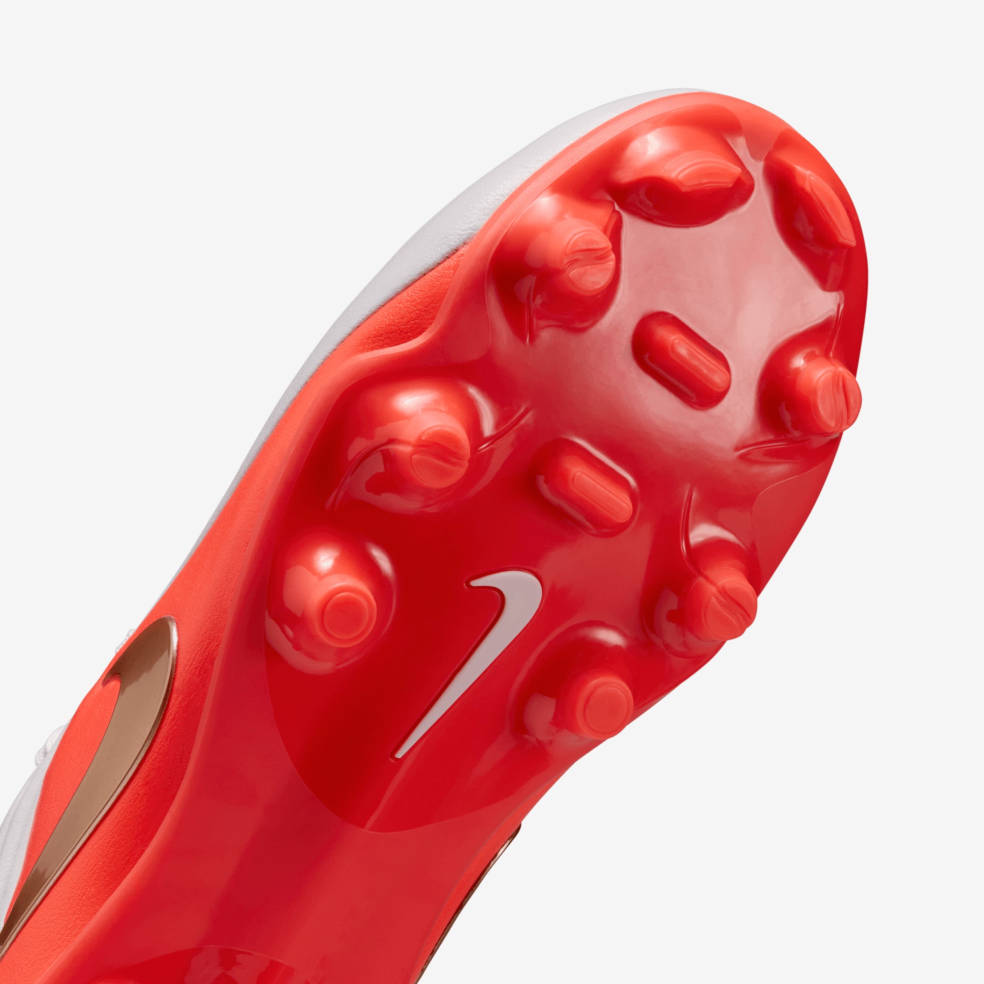 Nike Jr. Tiempo Maestro Academy Big Kids' Multi-Ground Low-Top Soccer Cleats - White/Blur-Bright Crimson