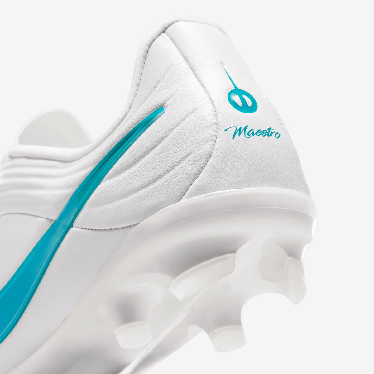 Nike Jr. Tiempo Maestro Academy Big Kids' Multi-Ground Low-Top Soccer Cleats - White/Dusty Cactus-White