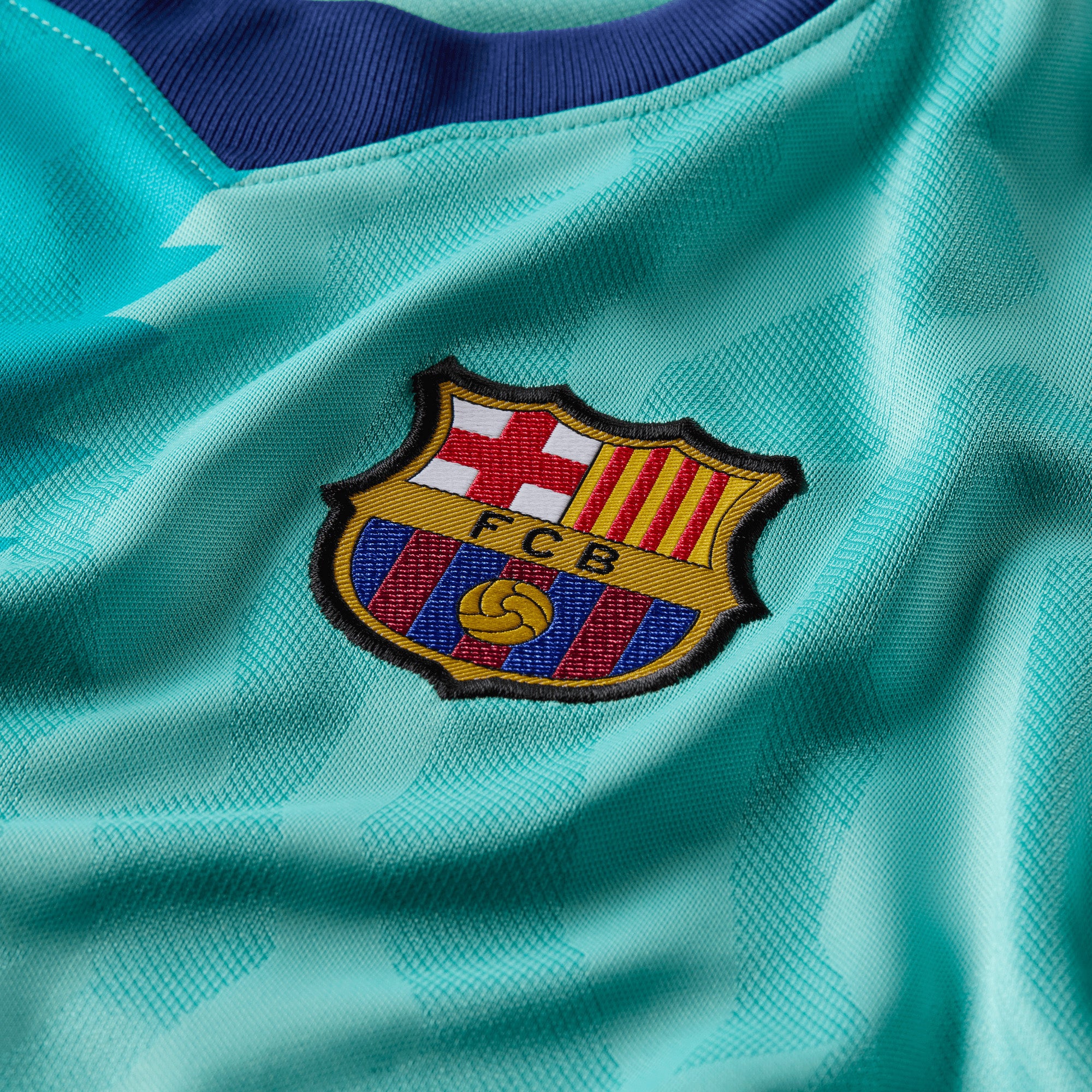 Nike FC Barcelona 2026/27 Stadium Third Big Kids' Dri-FIT Soccer Replica Jersey - Green Frost/Green Frost/Loyal Blue