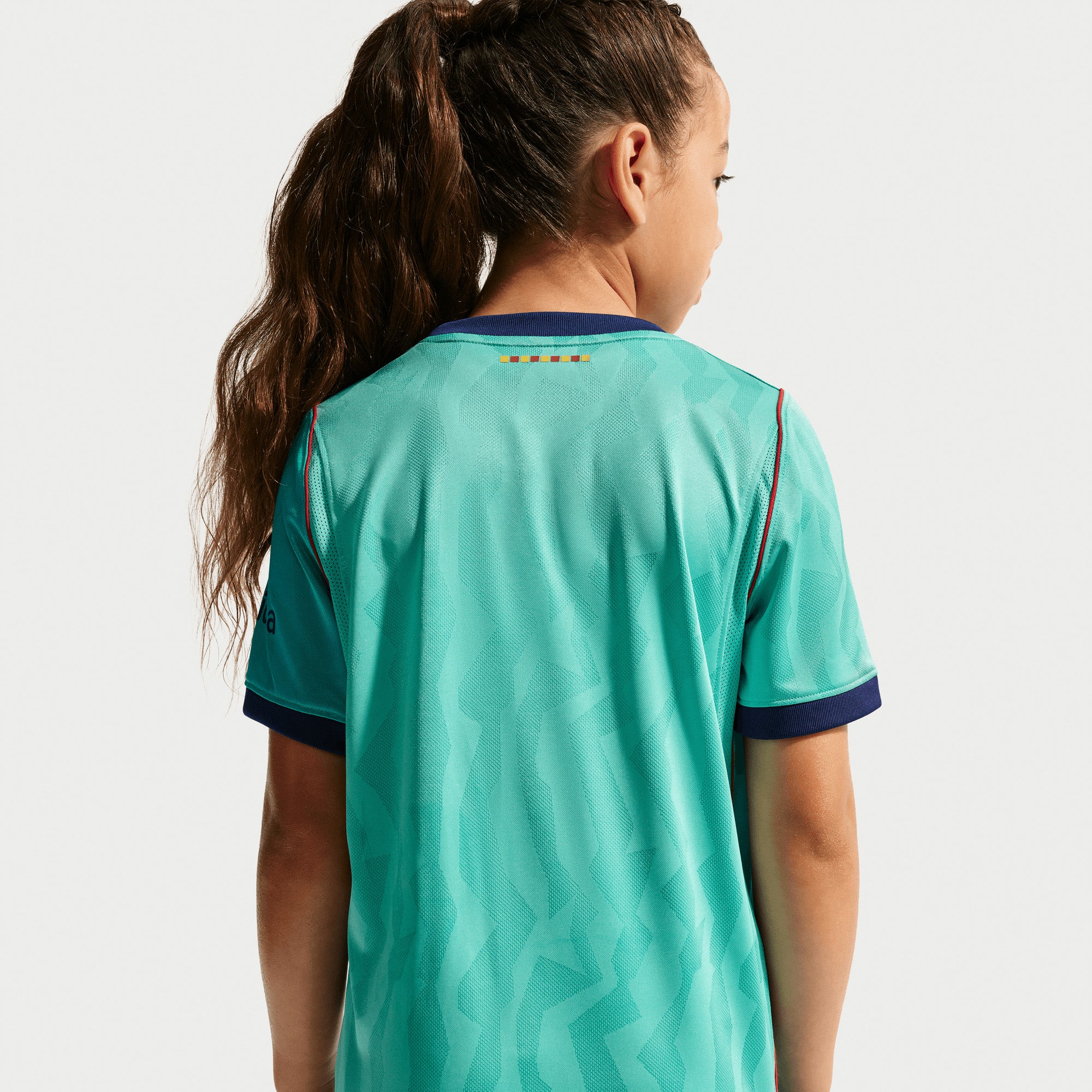 Nike FC Barcelona 2026/27 Stadium Third Big Kids' Dri-FIT Soccer Replica Jersey - Green Frost/Green Frost/Loyal Blue