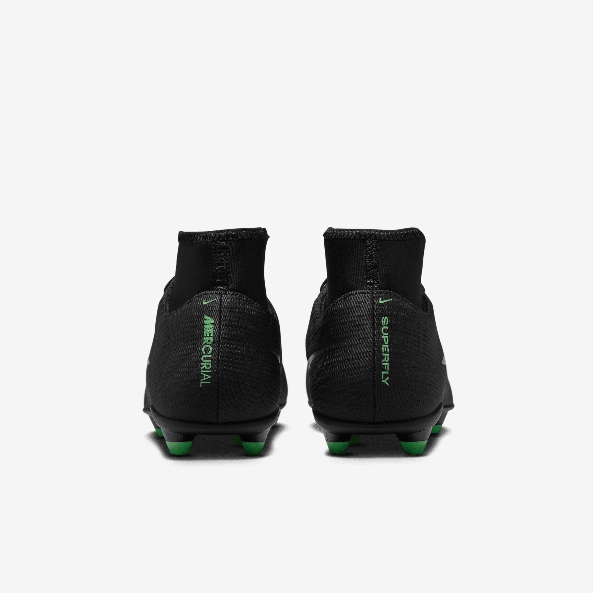 Nike Mercurial Superfly 11 Club Multi-Ground High-Top Soccer Cleats - Black/Illusion Green-Black