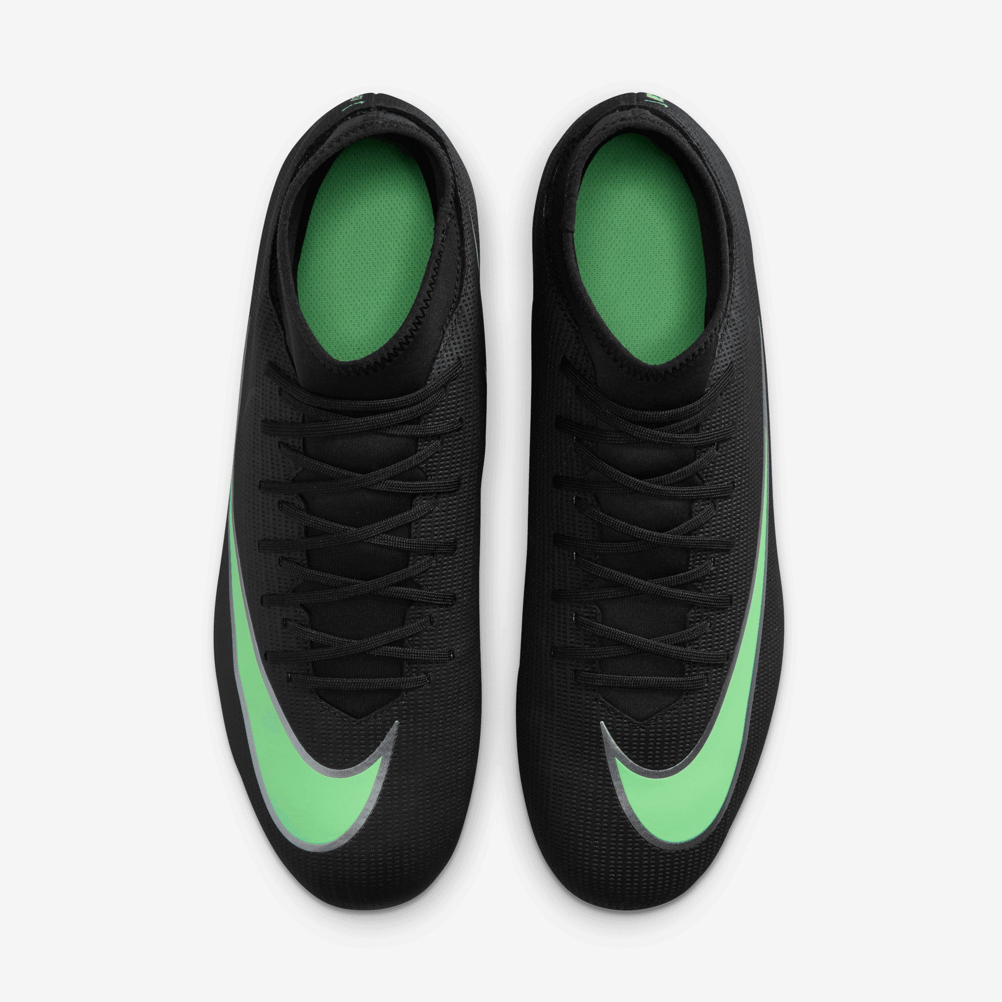 Nike Mercurial Superfly 11 Club Multi-Ground High-Top Soccer Cleats - Black/Illusion Green-Black