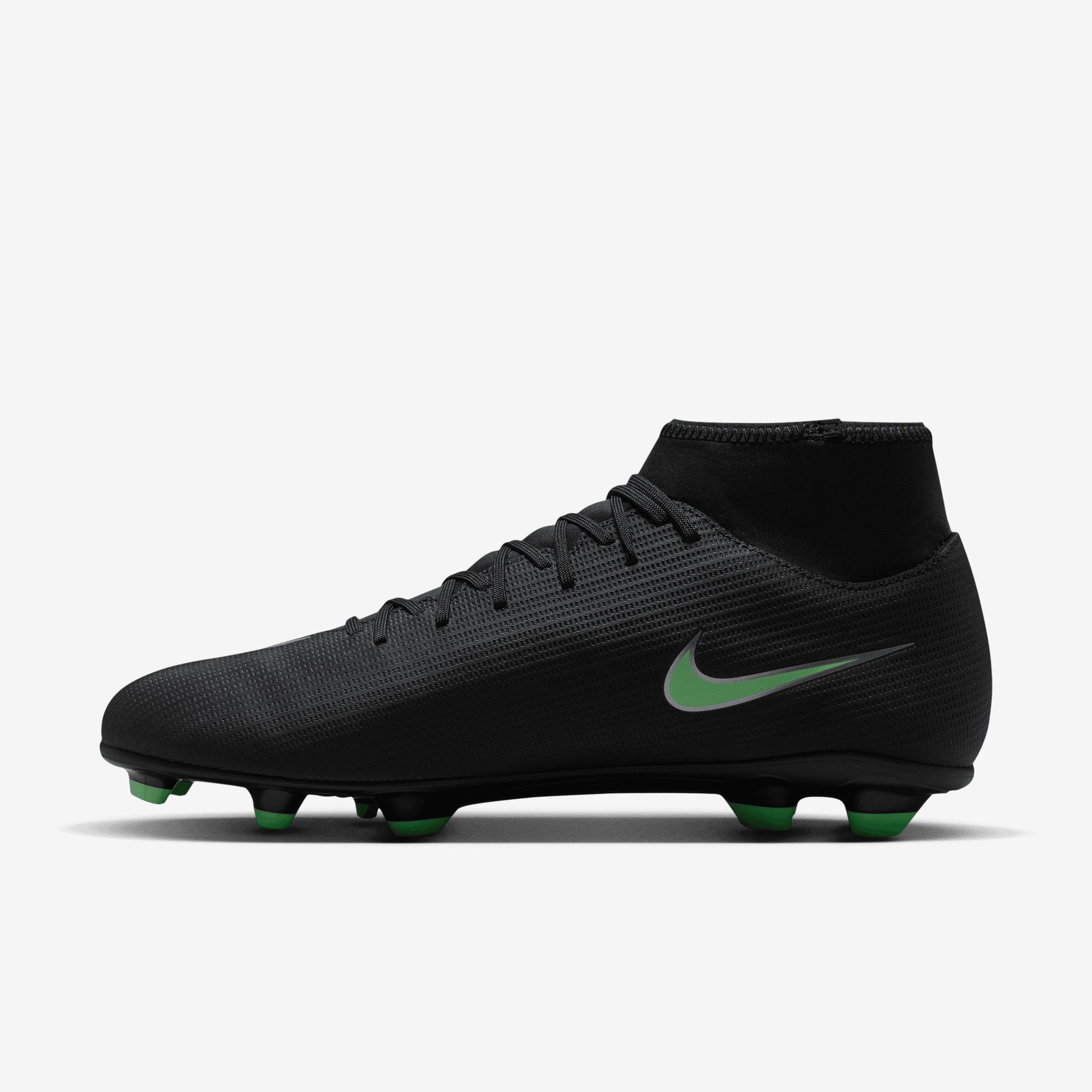 Nike Mercurial Superfly 11 Club Multi-Ground High-Top Soccer Cleats - Black/Illusion Green-Black