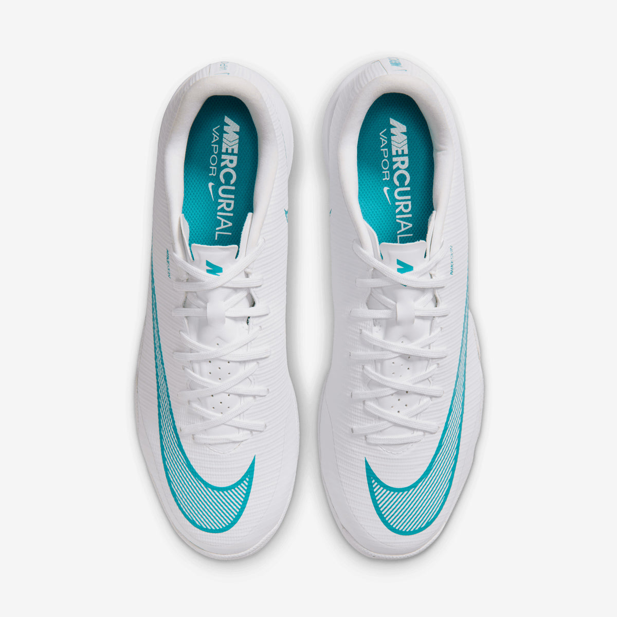 Nike Mercurial Vapor 17 Academy Indoor/Court Low-Top Soccer Shoes - White/Dusty Cactus