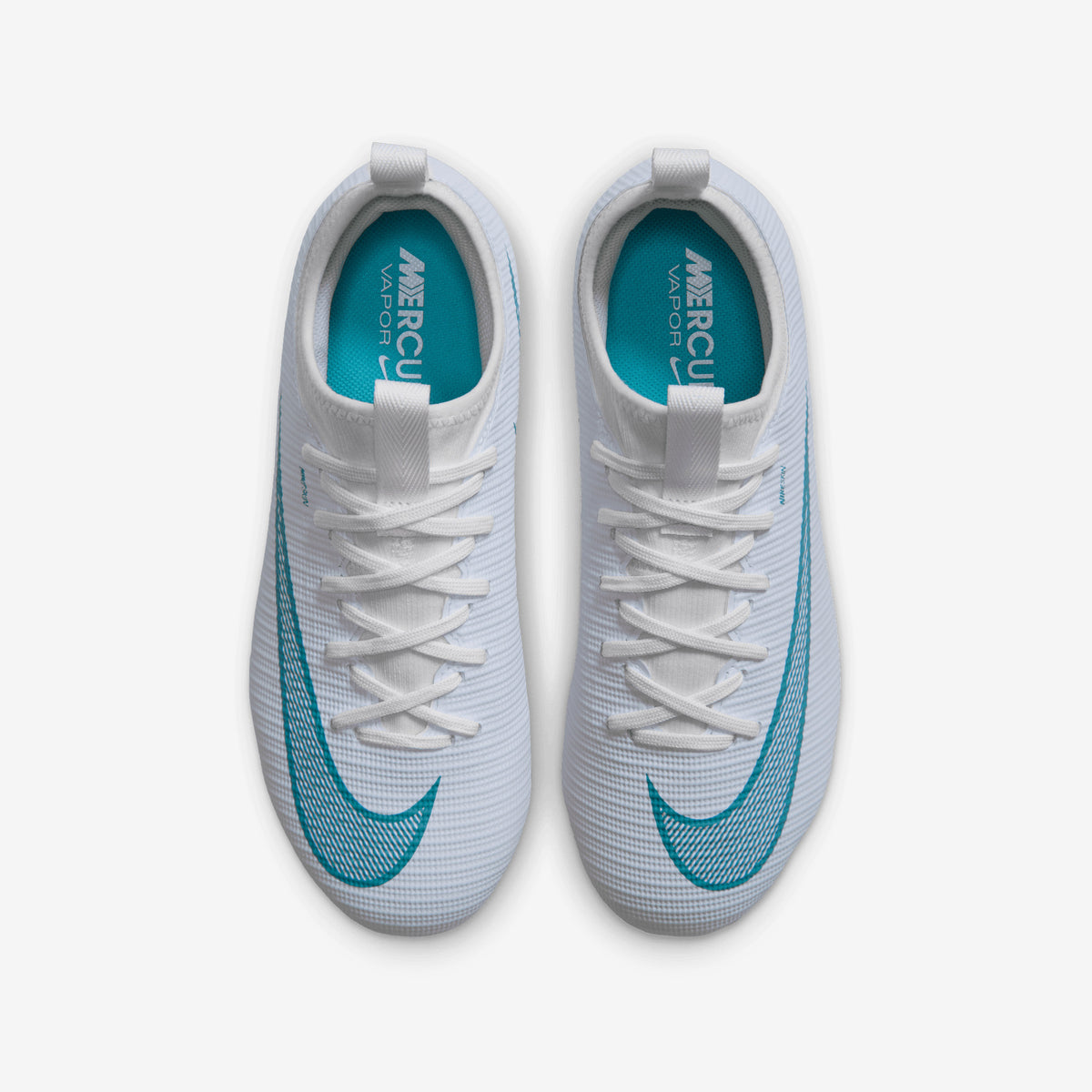 Nike Jr. Mercurial Vapor 17 Academy Big Kids' Multi-Ground Low-Top Soccer Cleats - White/Dusty Cactus