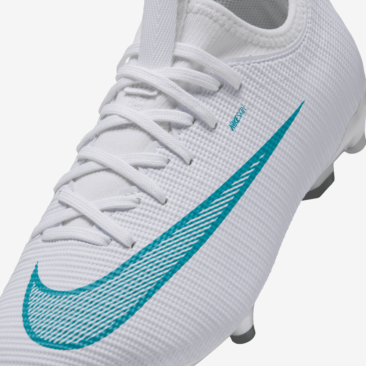 Nike Jr. Mercurial Vapor 17 Academy Big Kids' Multi-Ground Low-Top Soccer Cleats - White/Dusty Cactus