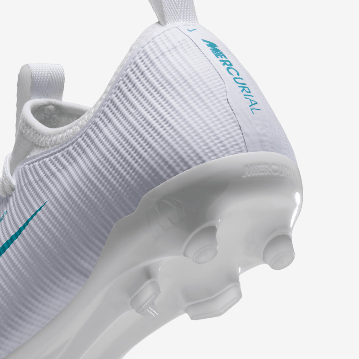 Nike Jr. Mercurial Vapor 17 Academy Big Kids' Multi-Ground Low-Top Soccer Cleats - White/Dusty Cactus