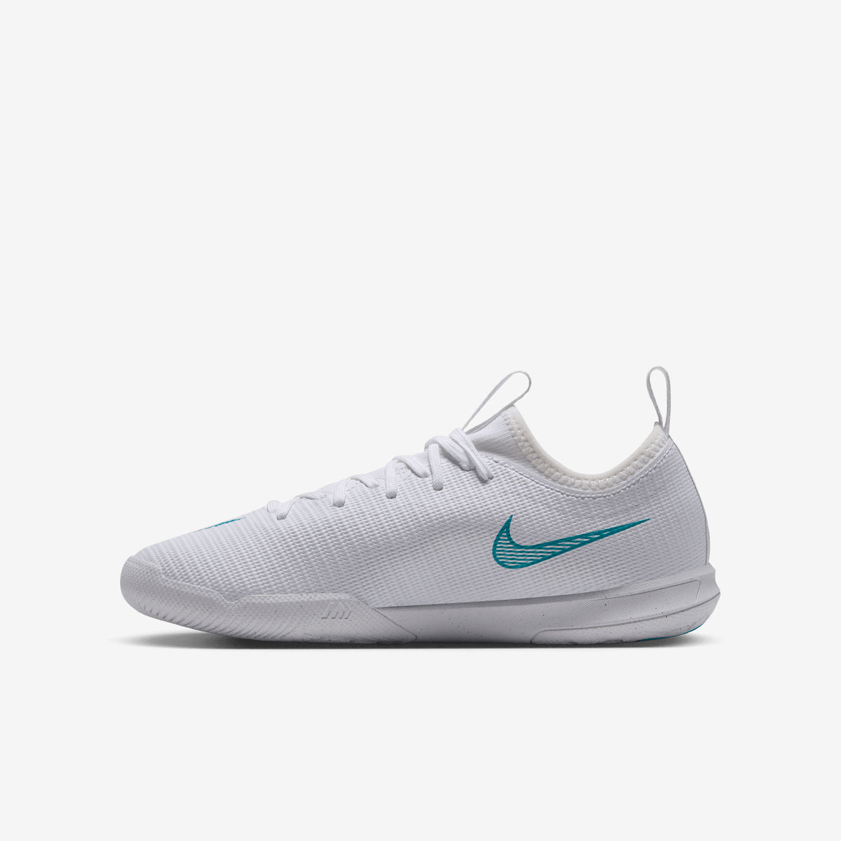 Nike Jr. Mercurial Vapor 17 Academy Big Kids' Indoor/Court Low-Top Soccer Shoes - White/Dusty Cactus