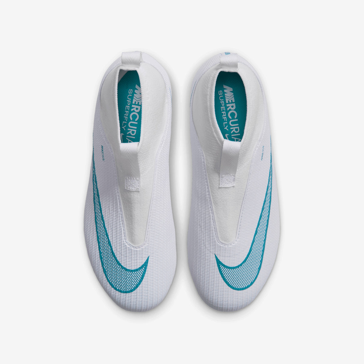 Nike Jr. Mercurial Superfly 11 Academy Big Kids' Multi-Ground High-Top Soccer Cleats - White/Dusty Cactus