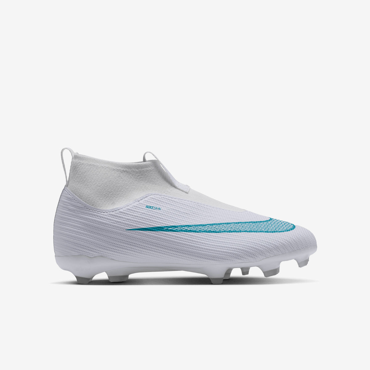 Nike Jr. Mercurial Superfly 11 Academy Big Kids' Multi-Ground High-Top Soccer Cleats - White/Dusty Cactus