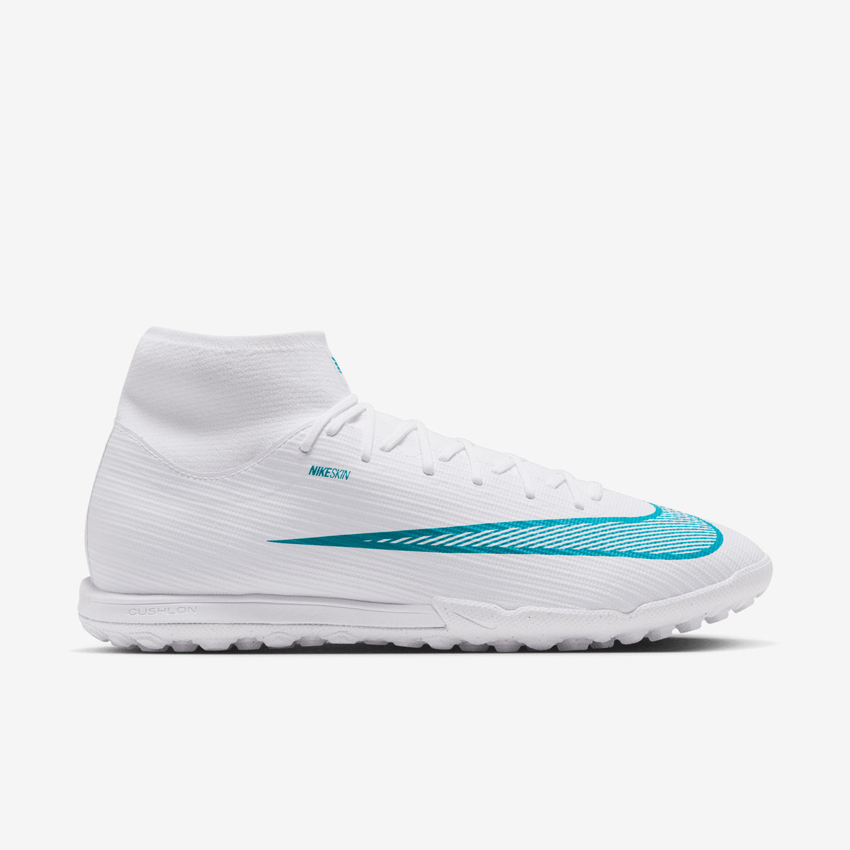 Nike Mercurial Superfly 11 Academy Turf High-Top Soccer Shoes - White/Dusty Cactus
