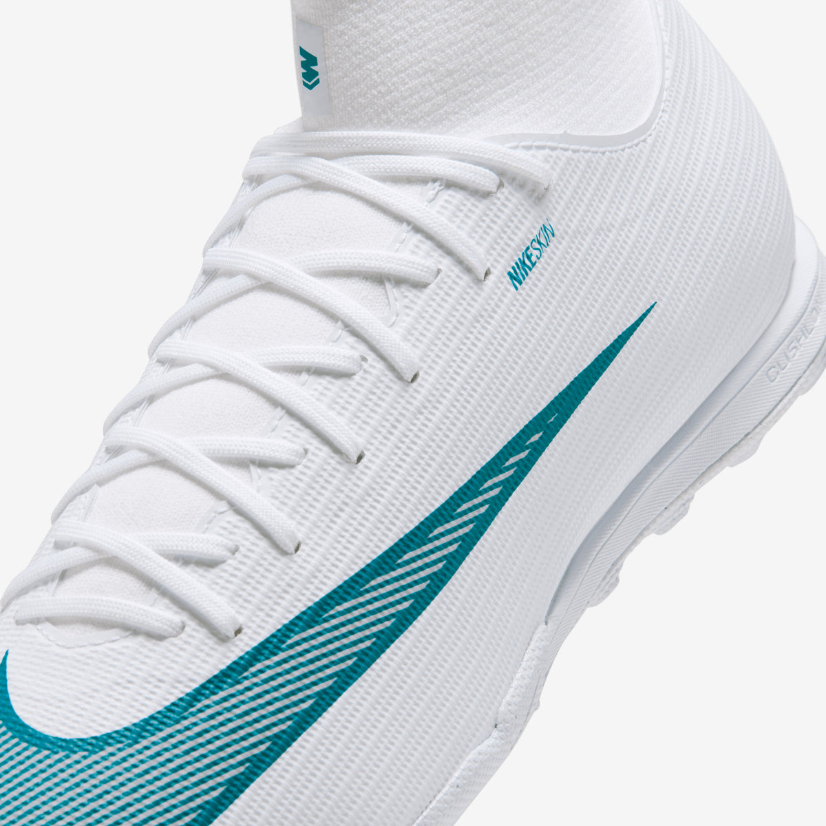 Nike Mercurial Superfly 11 Academy Turf High-Top Soccer Shoes - White/Dusty Cactus
