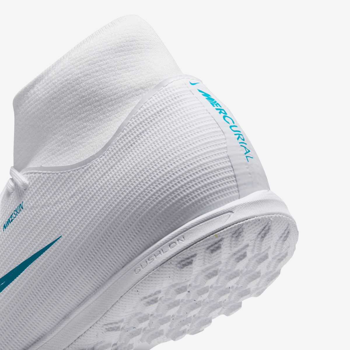 Nike Mercurial Superfly 11 Academy Turf High-Top Soccer Shoes - White/Dusty Cactus
