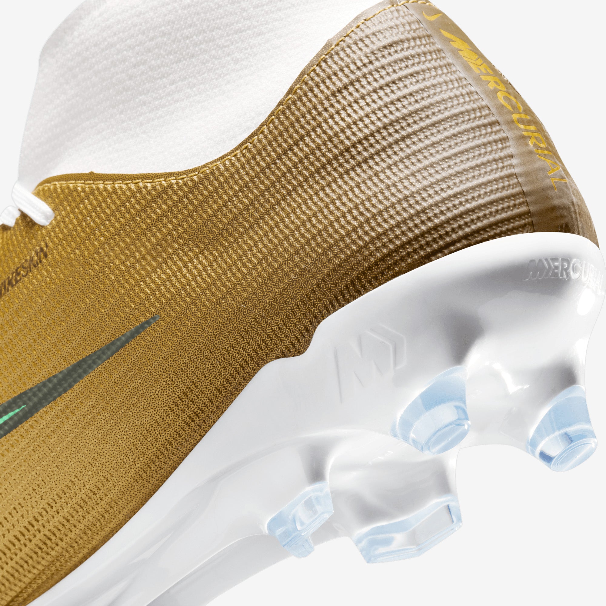 Nike Mercurial Superfly 11 Academy Kylian Mbappé Multi-Ground High-Top Soccer Cleats - Metallic Gold/Green Glow