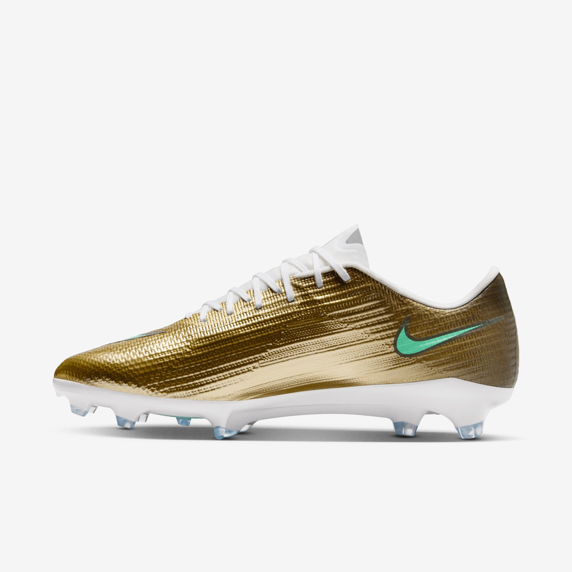 Nike Mercurial Superfly 11 Pro Kylian Mbappé Firm-Ground Low-Top Soccer Cleats - Metallic Gold/Green Glow