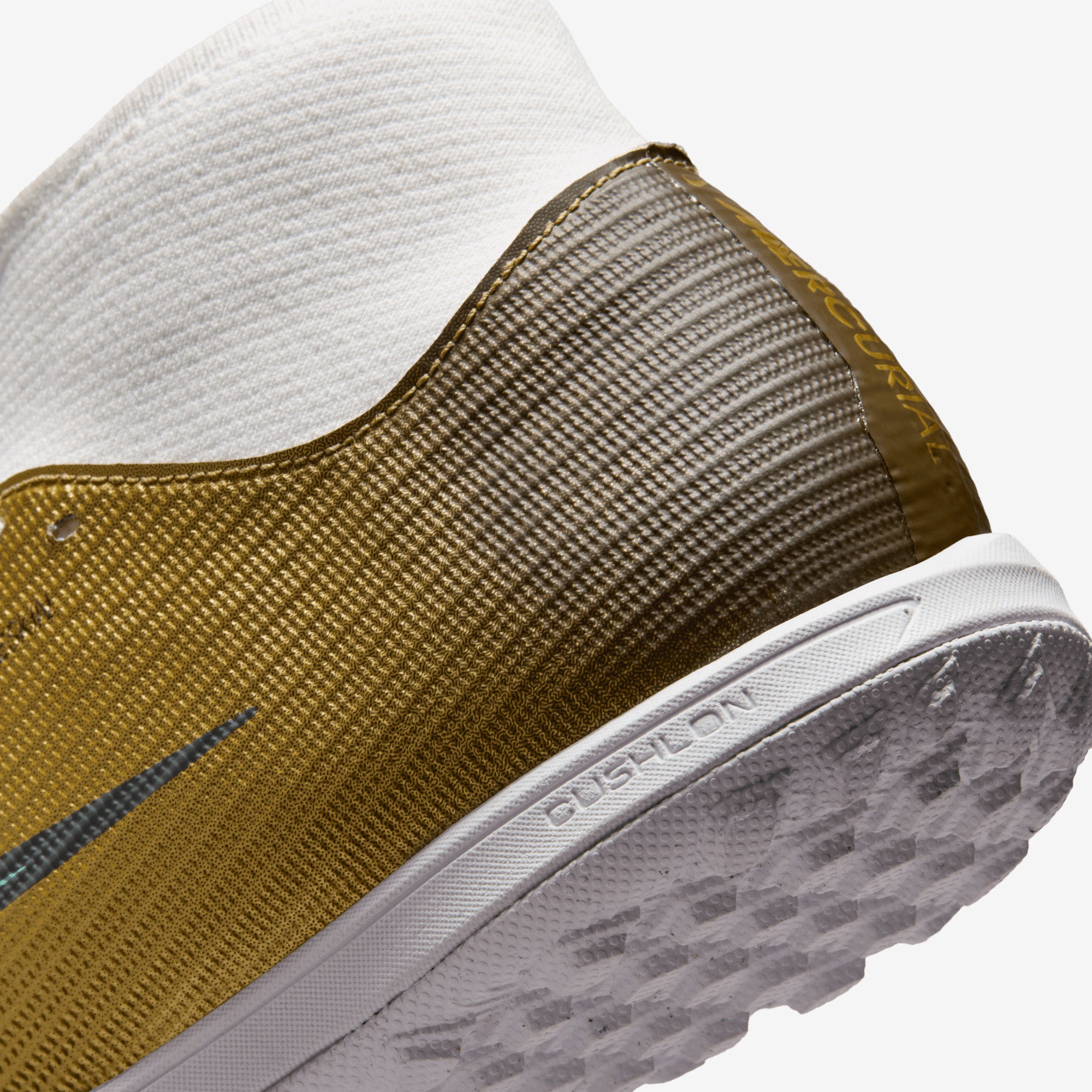 Nike Mercurial Superfly 11 Academy Kylian Mbappé Turf High-Top Soccer Shoes - Metallic Gold/Green Glow