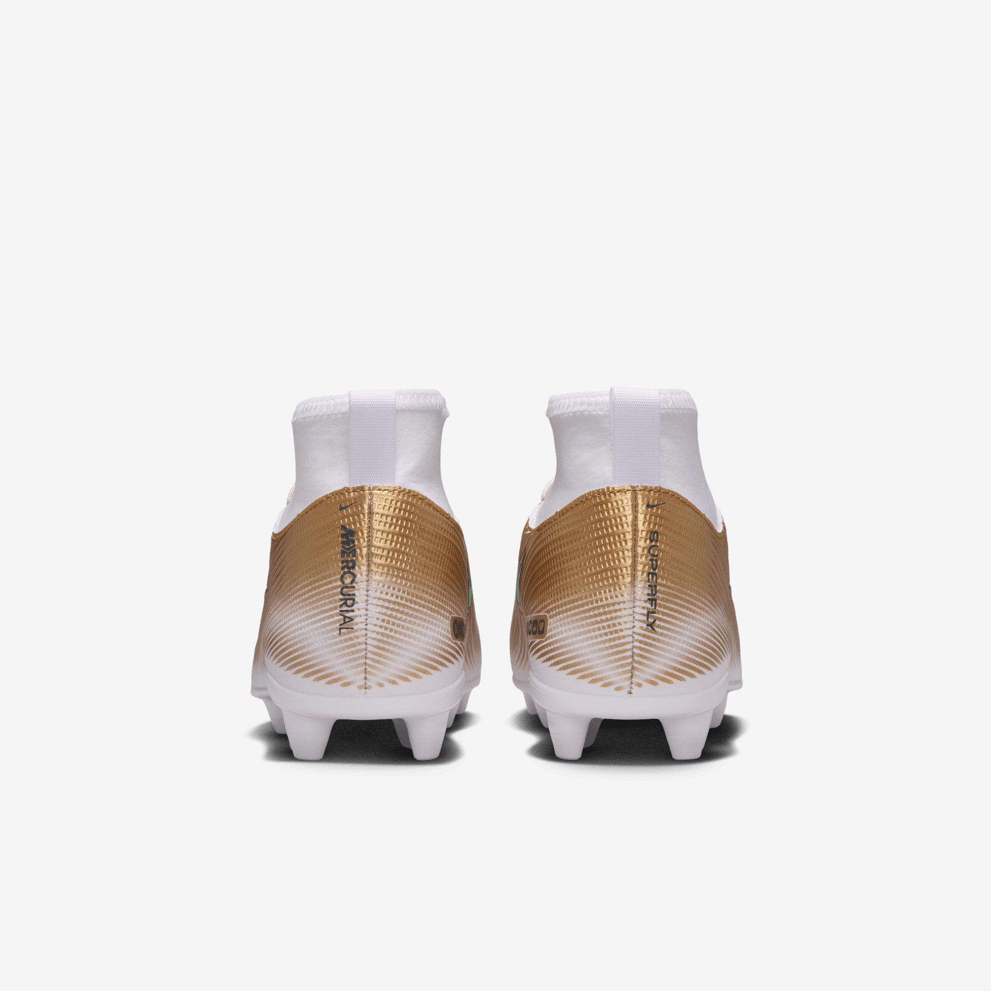 Nike Jr. Mercurial Superfly 11 Club Kylian Mbappé Big Kids' Multi-Ground High-Top Soccer Cleats - Metallic Gold/Green Glow