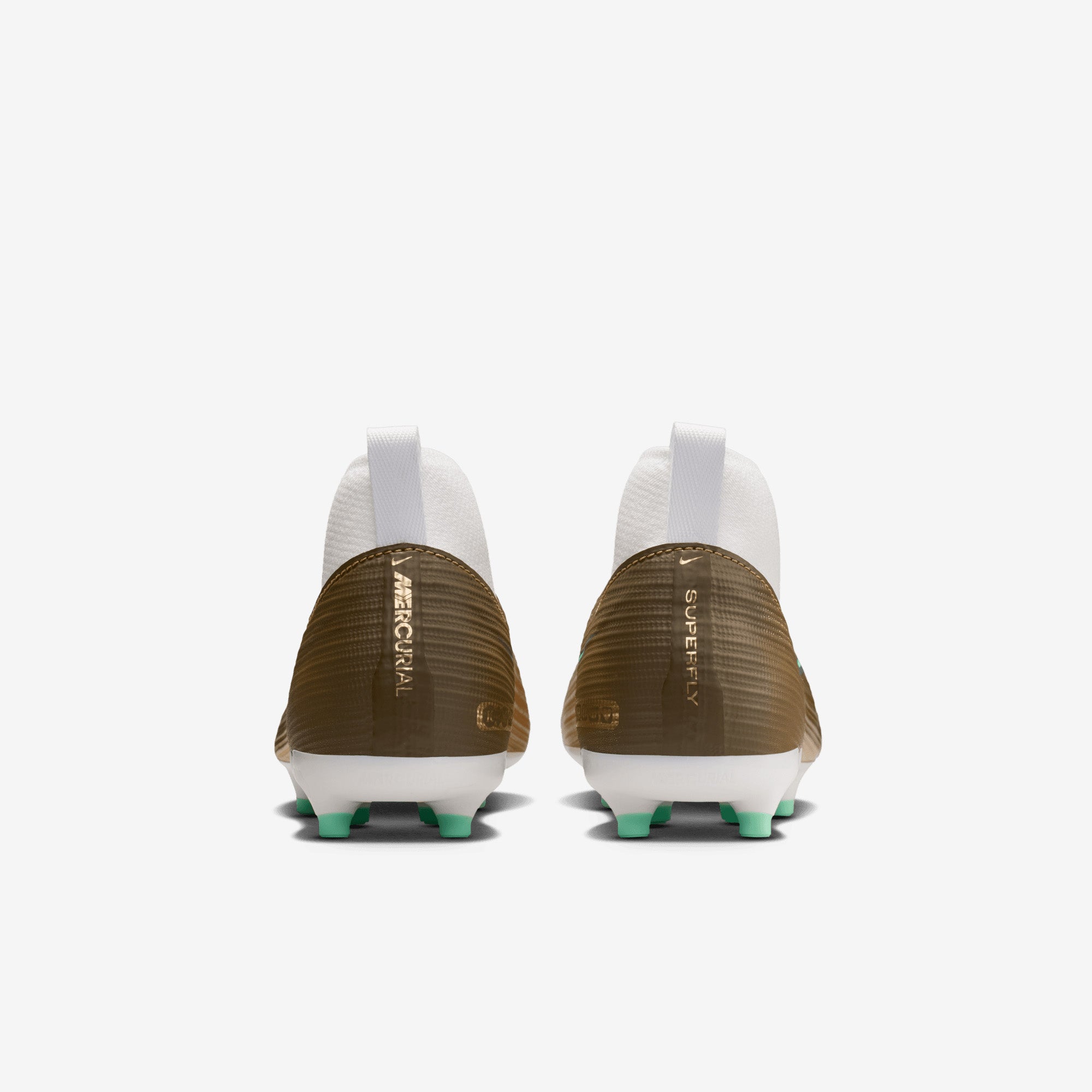 Nike Jr. Mercurial Superfly 11 Academy Kylian Mbappé Big Kids' Multi-Ground High-Top Soccer Cleats - Metallic Gold/Green Glow
