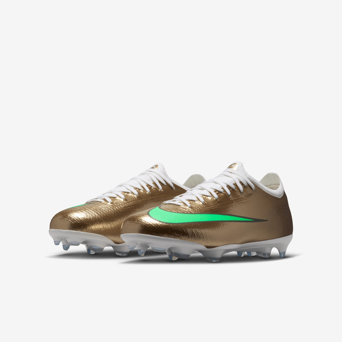 Nike Jr. Mercurial Vapor 17 Pro Kylian Mbappé Big Kids' Firm-Ground Low-Top Soccer Cleats - Metallic Gold/Green Glow