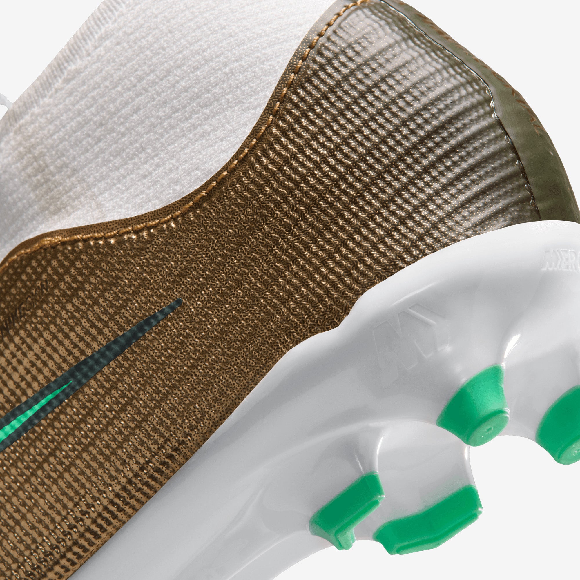 Nike Jr. Mercurial Superfly 11 Academy Kylian Mbappé Little Kids' Multi-Ground High-Top Soccer Cleats - Metallic Gold/Green Glow