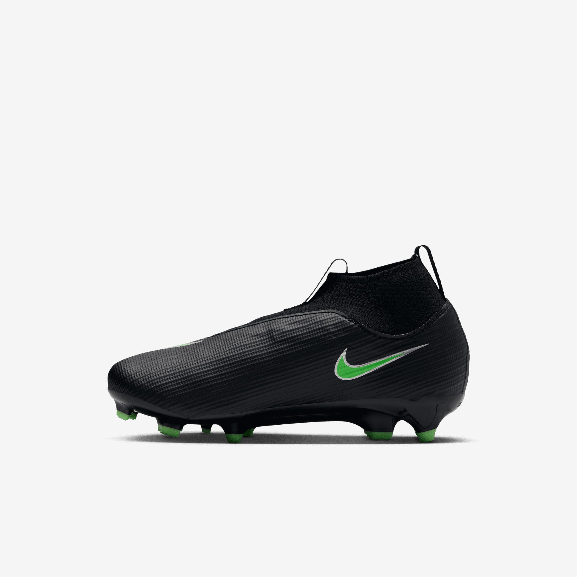 Nike Jr. Mercurial Superfly 11 Academy Little Kids' Multi-Ground High-Top Soccer Cleats - Black/Illusion Green-Black