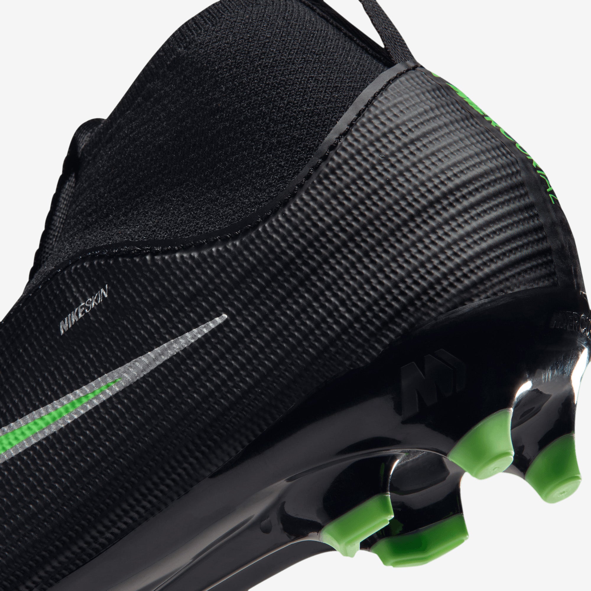 Nike Jr. Mercurial Superfly 11 Academy Little Kids' Multi-Ground High-Top Soccer Cleats - Black/Illusion Green-Black