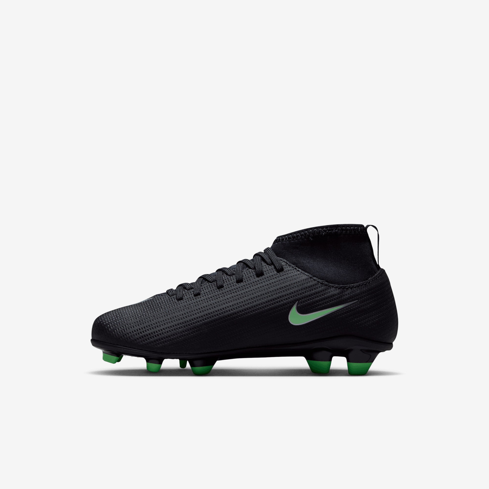 Nike Jr. Mercurial Superfly 11 Club Little Kids' Multi-Ground High-Top Soccer Cleats - Black/Illusion Green-Black
