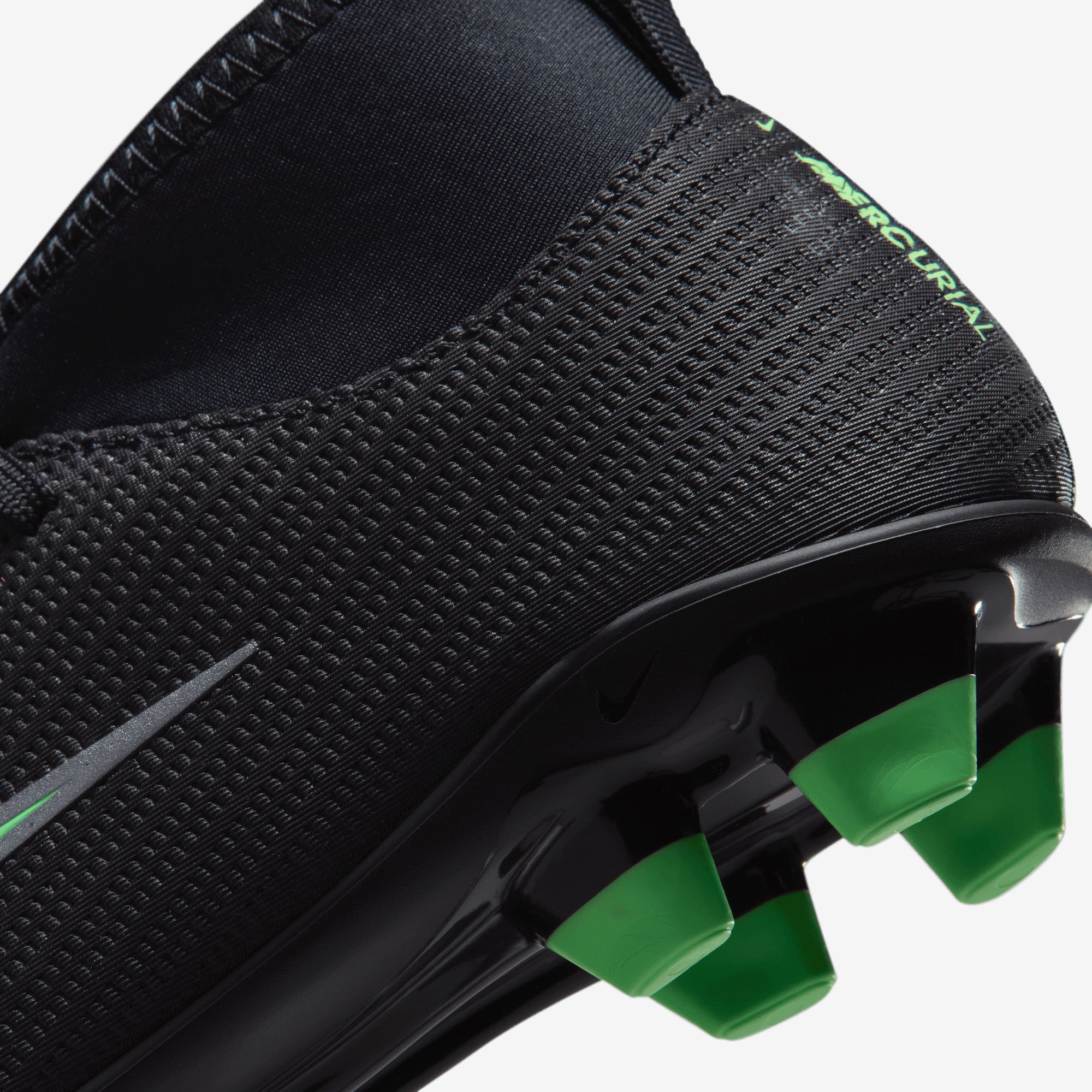Nike Jr. Mercurial Superfly 11 Club Little Kids' Multi-Ground High-Top Soccer Cleats - Black/Illusion Green-Black